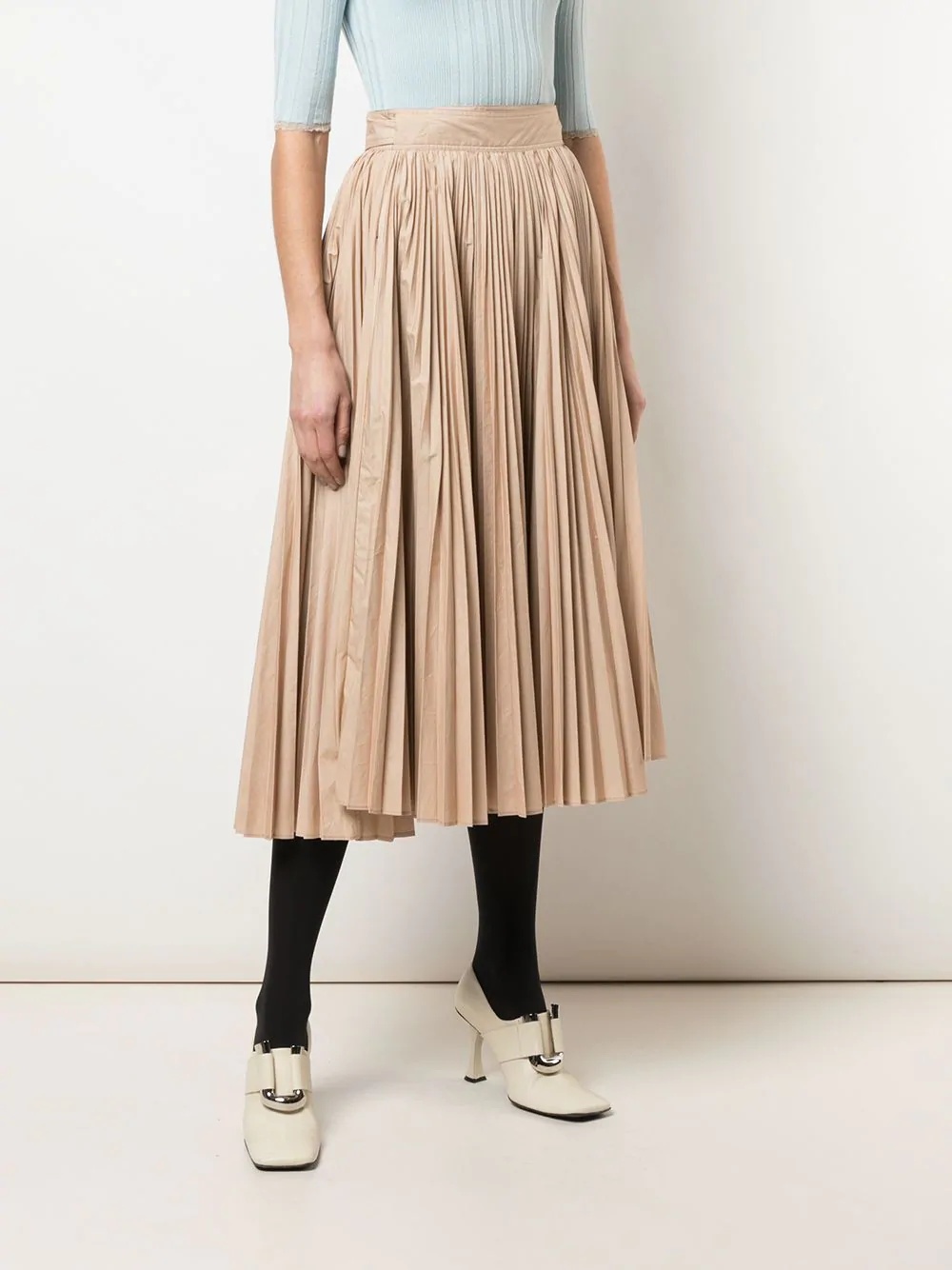 pleated poplin skirt - 3