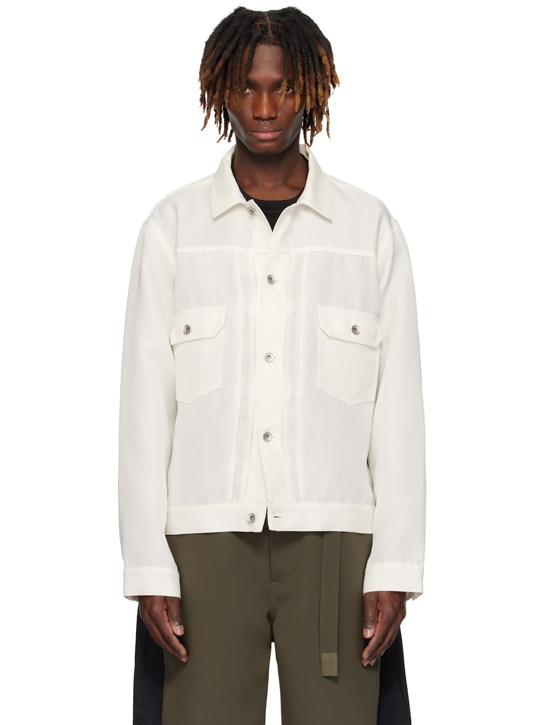 sacai 国内買付 Double-Faced Silk Cotton Jacket sacai 国内買付 Double-Faced Silk Cotton Jacket (sacai