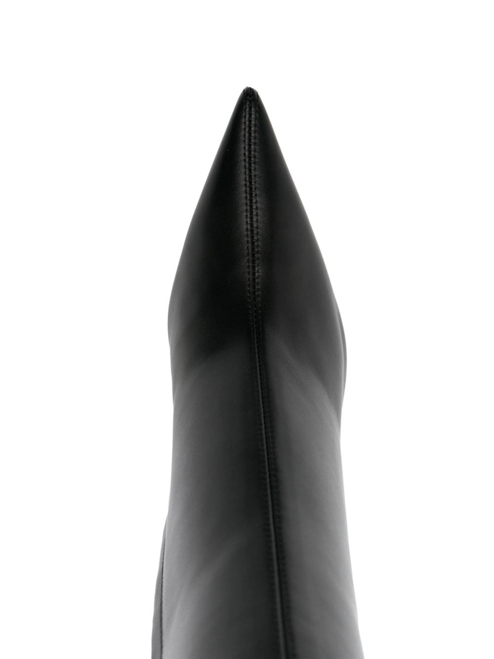 85mm pointy-toe leather boots - 4