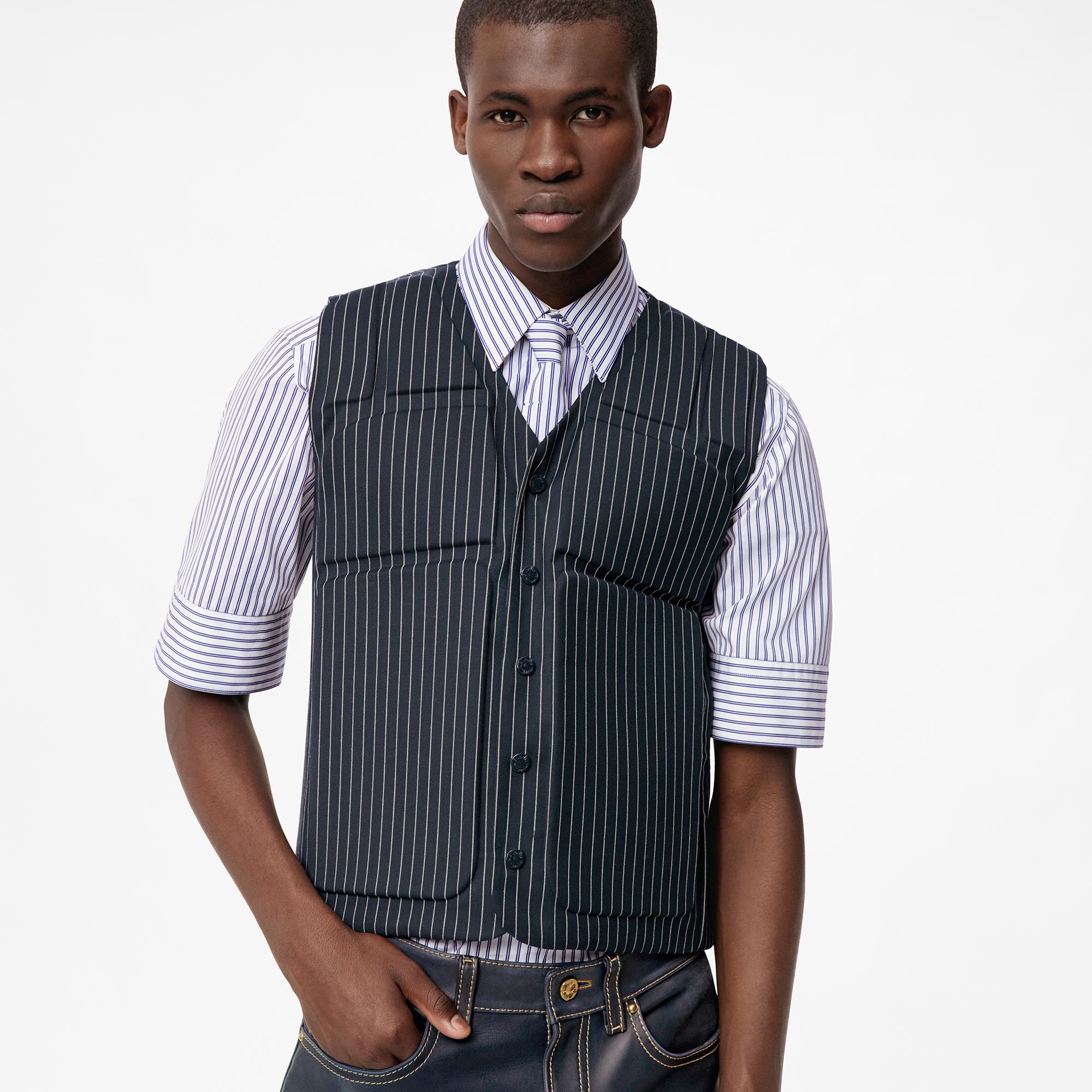 Pinstripe Padded Waistcoat - 3