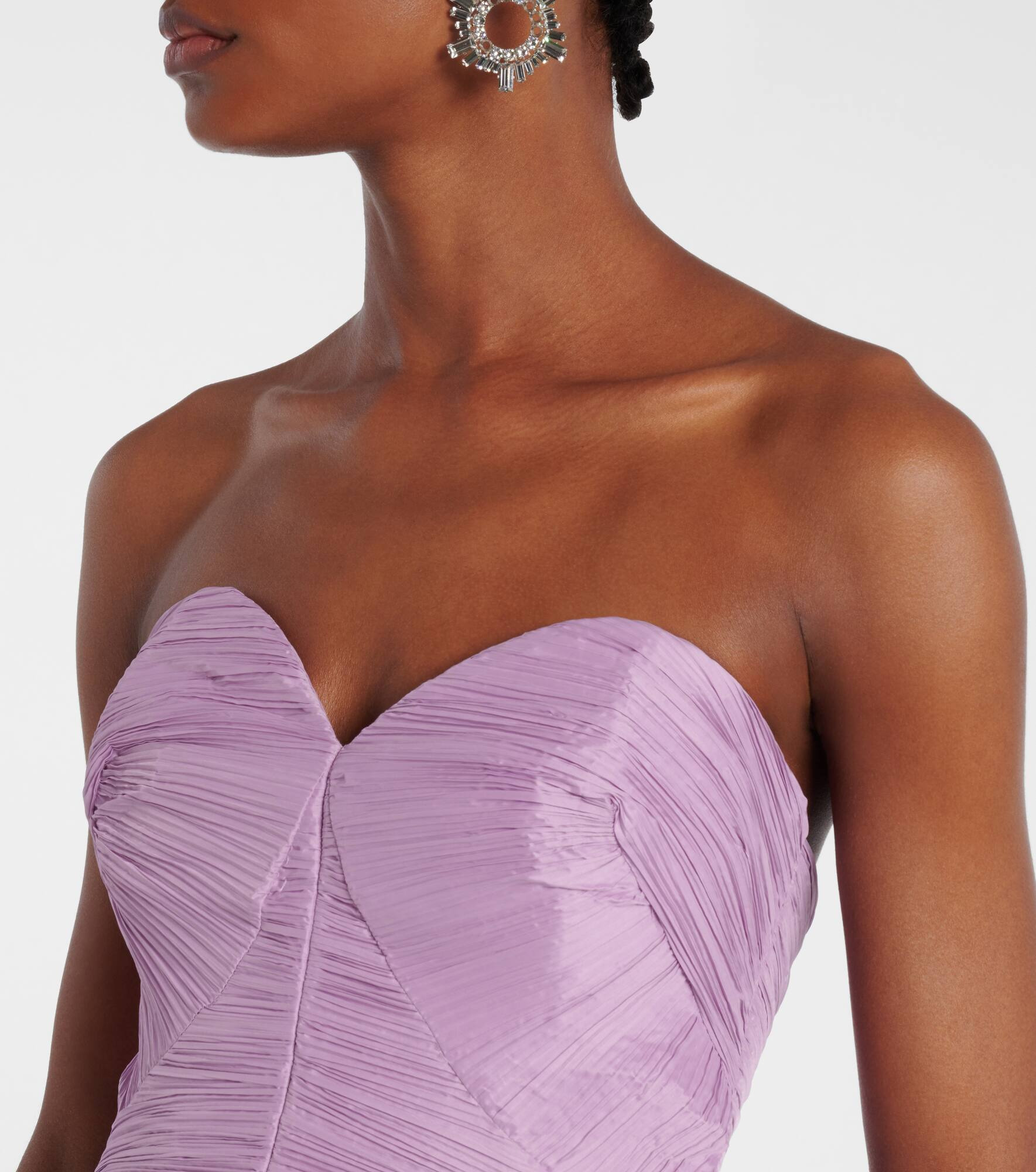Aubriella gathered plisse gown - 4