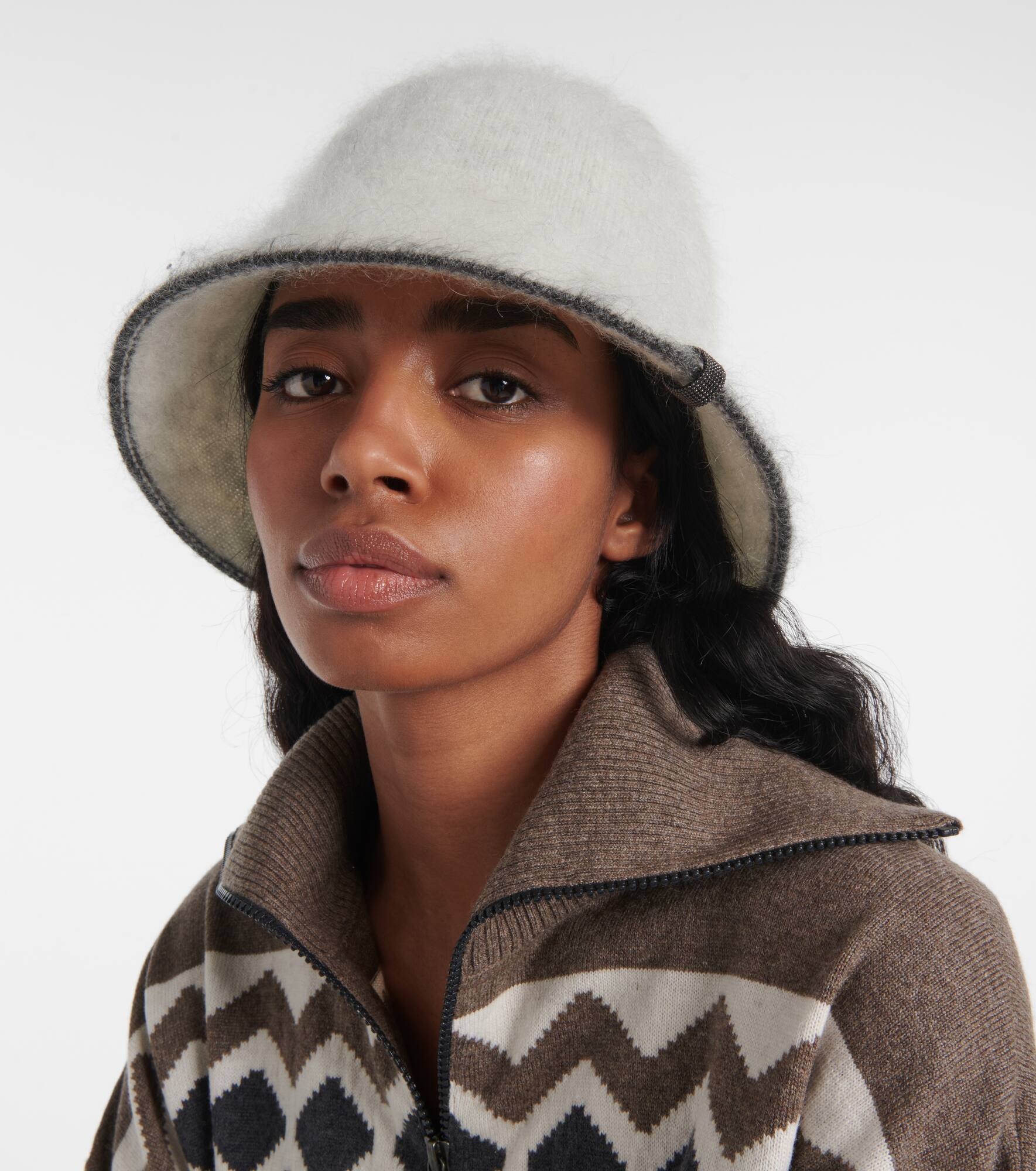 Knitted mohair-blend cloche hat - 2