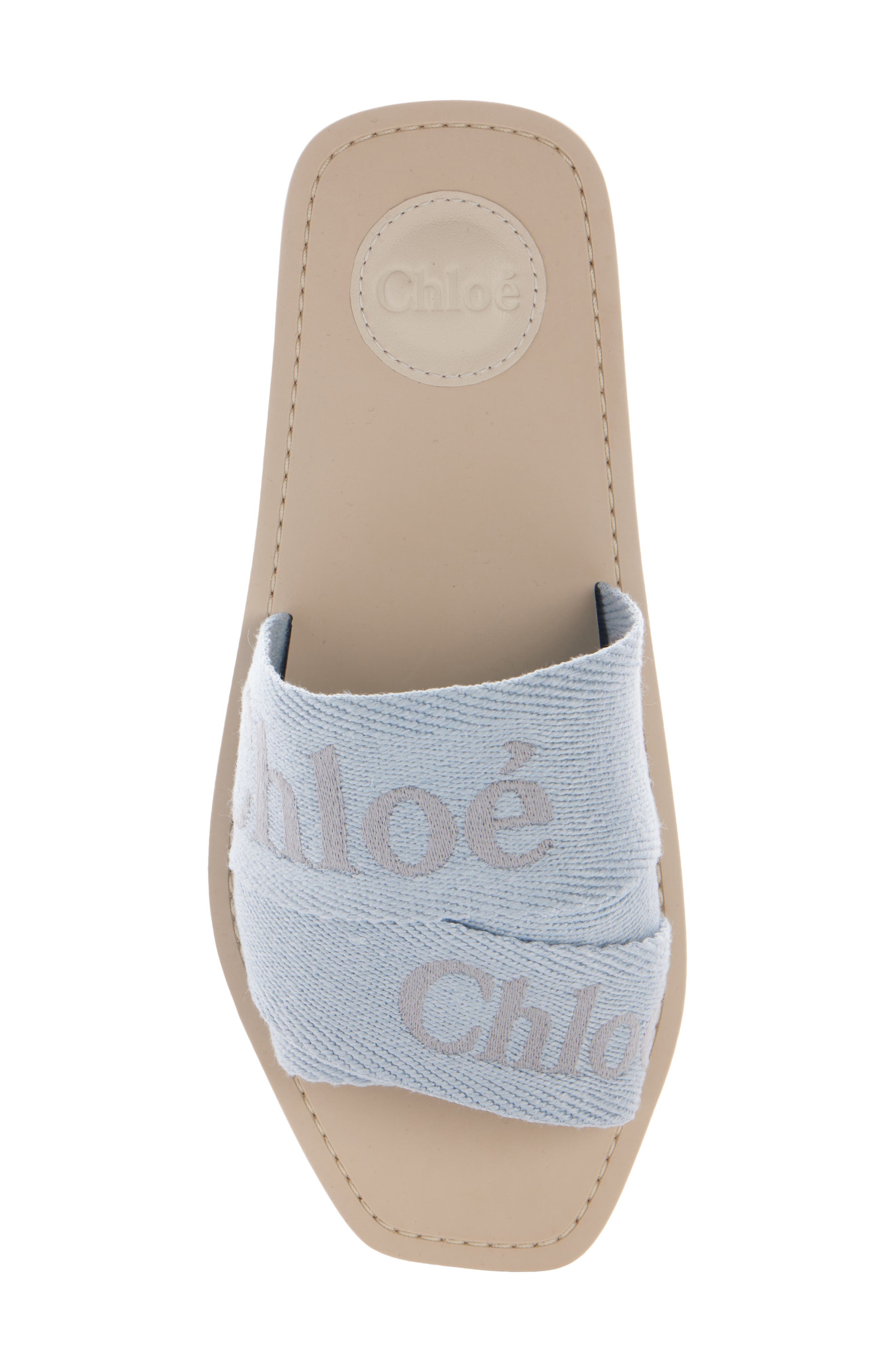 Chloé Woody Slide Sandal in Pearl Blue at Nordstrom - 4