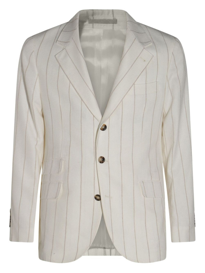 Brunello Cucinelli linen-cotton blend suit outlook
