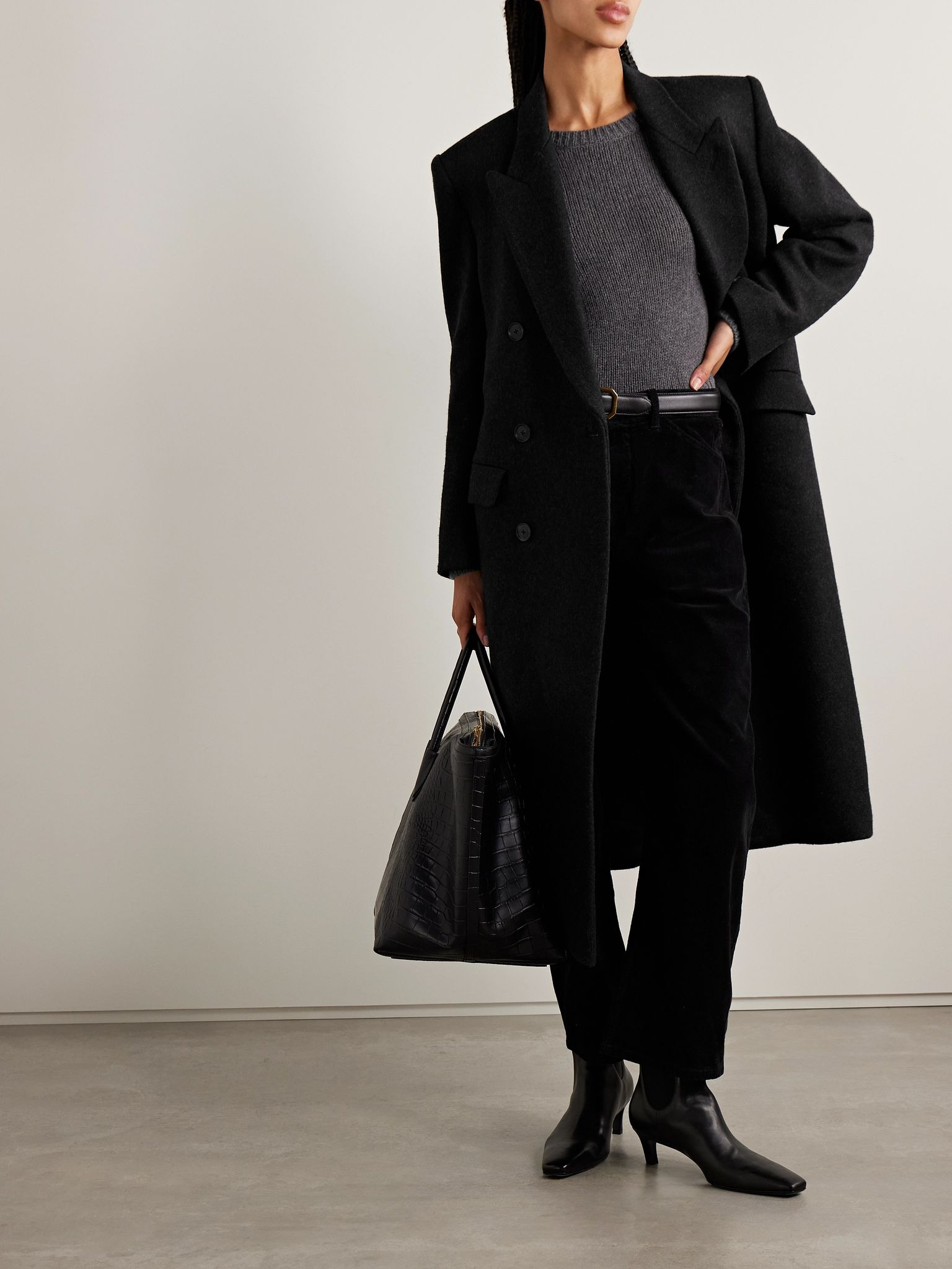 Edmont double-breasted wool coat Dark gray - 2