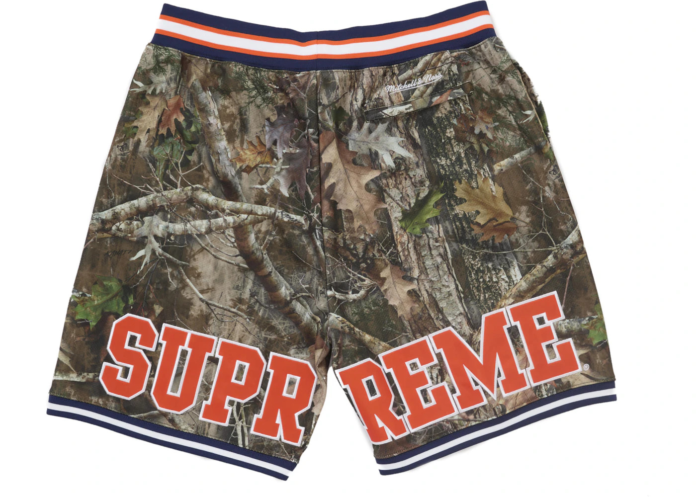 Supreme Mitchell & Ness NCAA Basketball Short Woodland Camo - 2