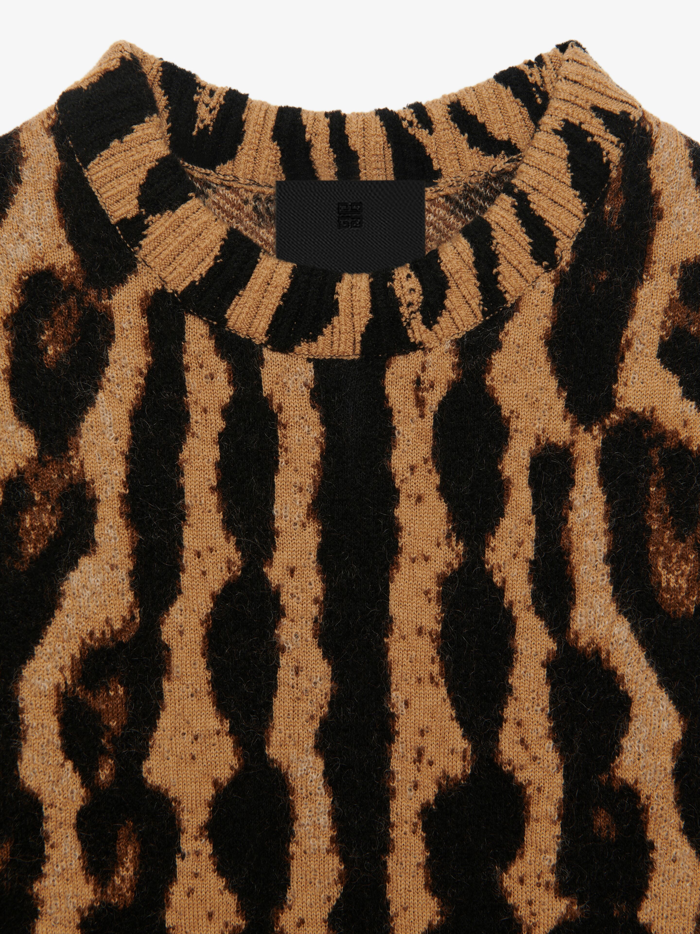 SWEATER IN LEOPARD KNITTED MOHAIR AND WOOL - 5