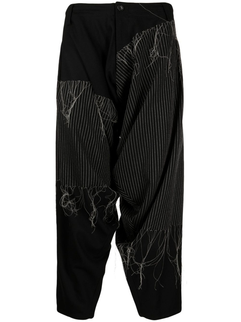 embroidered draped trousers 1