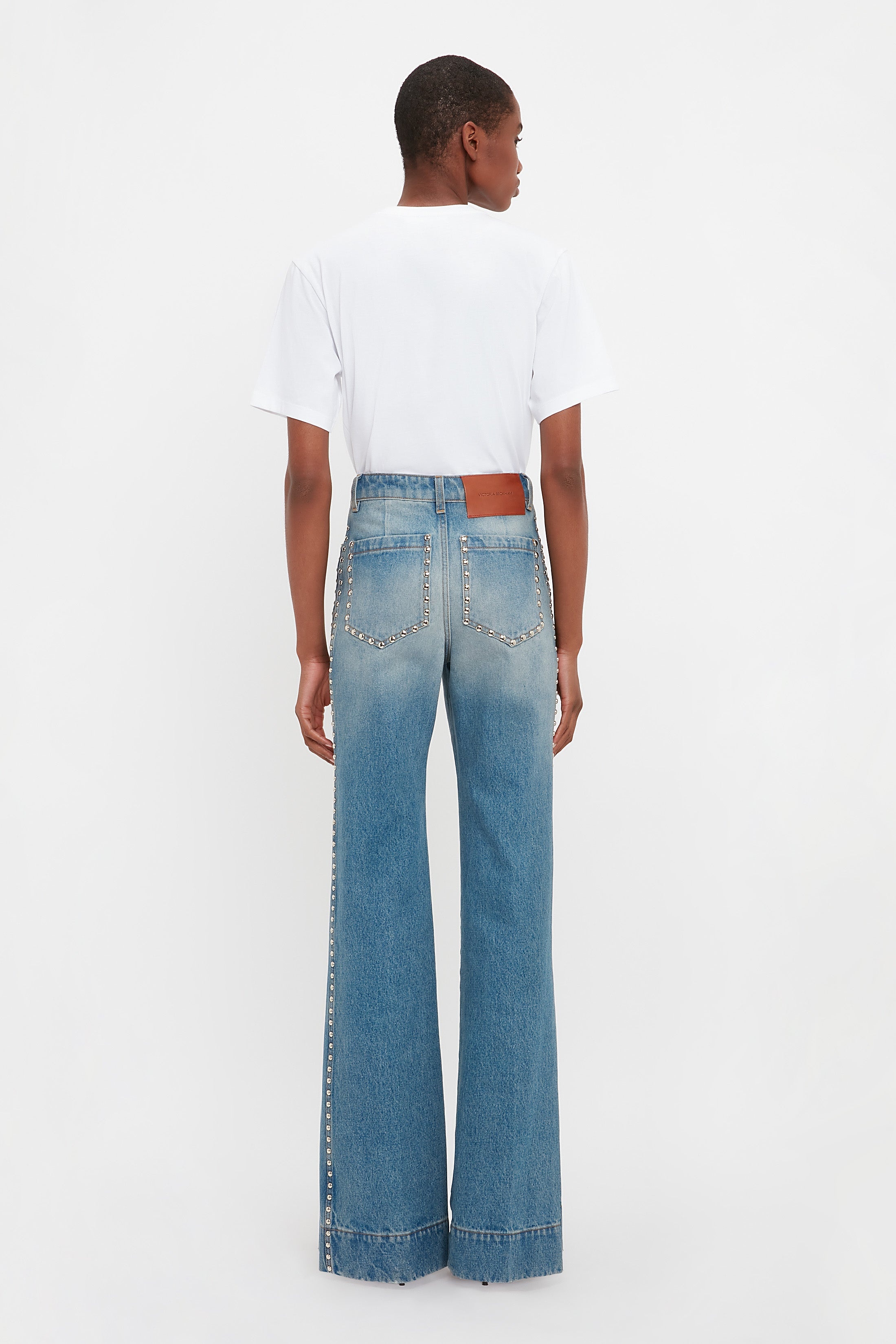 Victoria Beckham Alina High Waisted Jean In Vintage Wash