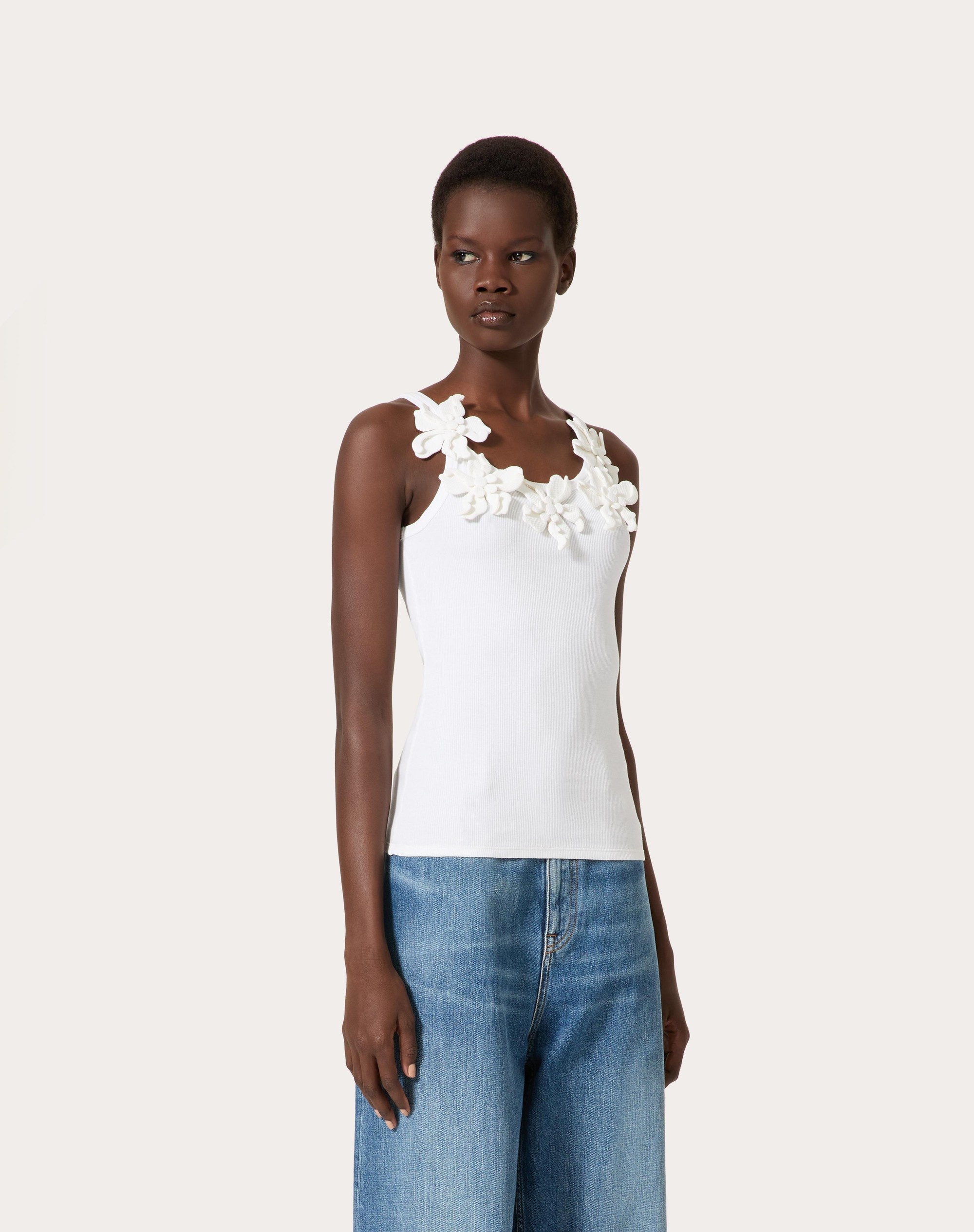 EMBROIDERED COTTON JERSEY TOP - 3