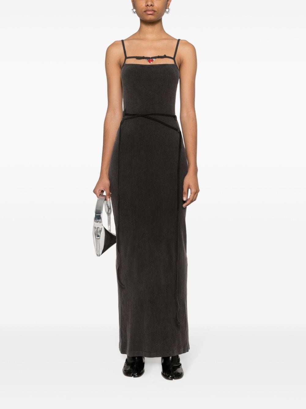 cut-out ribbed-knit dress - 2