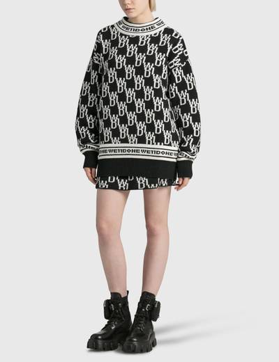 We11done ALL OVER LOGO KNIT MINI SKIRT outlook