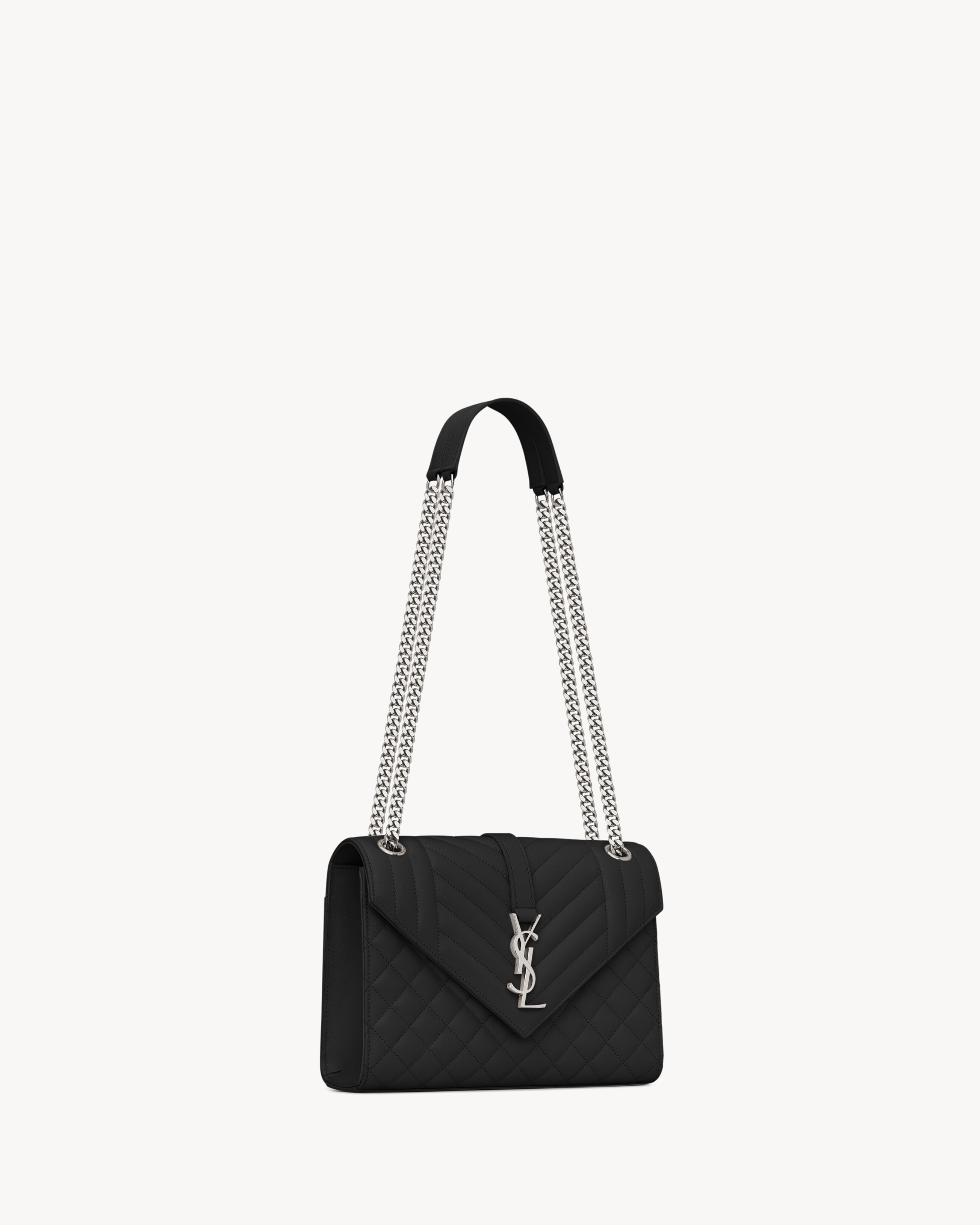 ENVELOPE MEDIUM IN QUILTED GRAIN DE POUDRE EMBOSSED LEATHER - 5