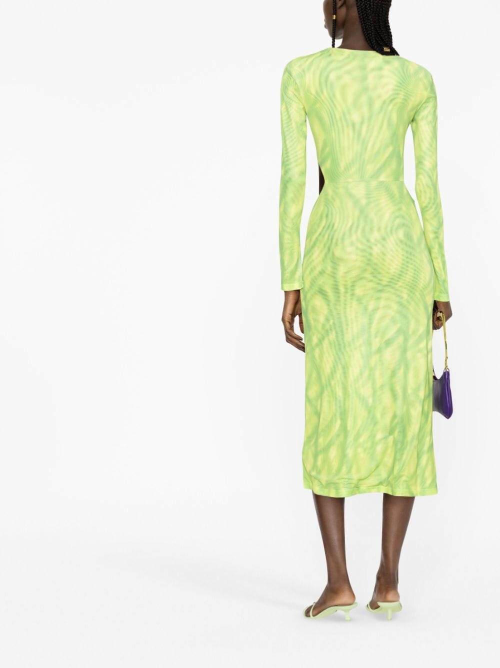 cut-out ruched dress - 3