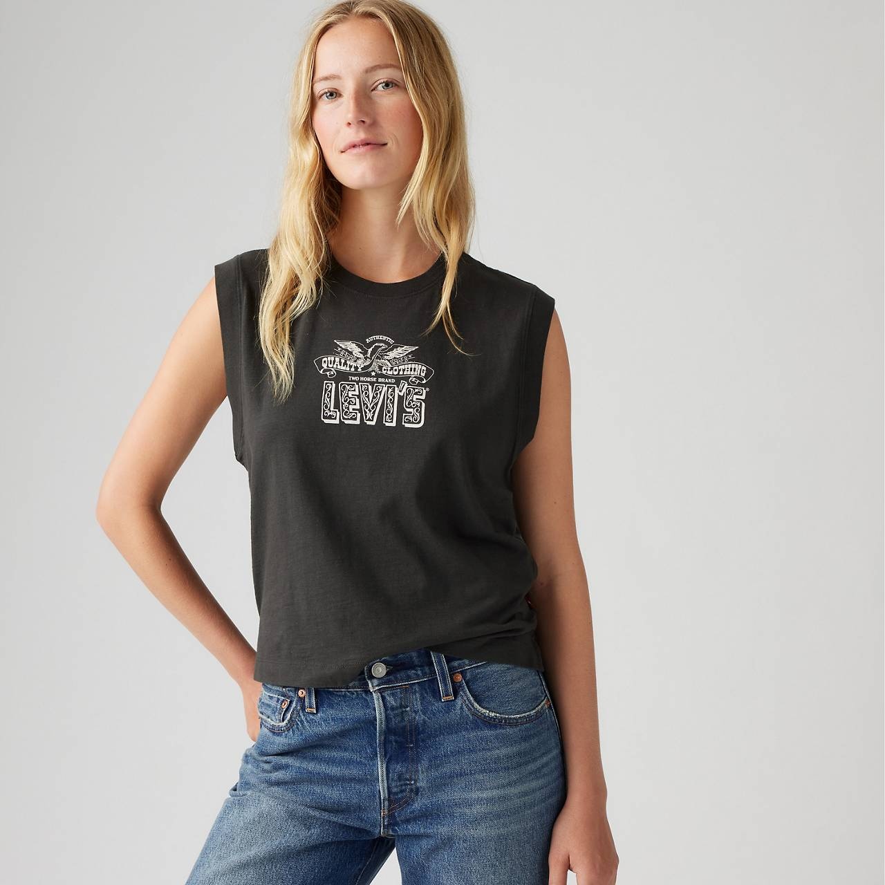 GRAPHIC BOXY TANK TOP - 3
