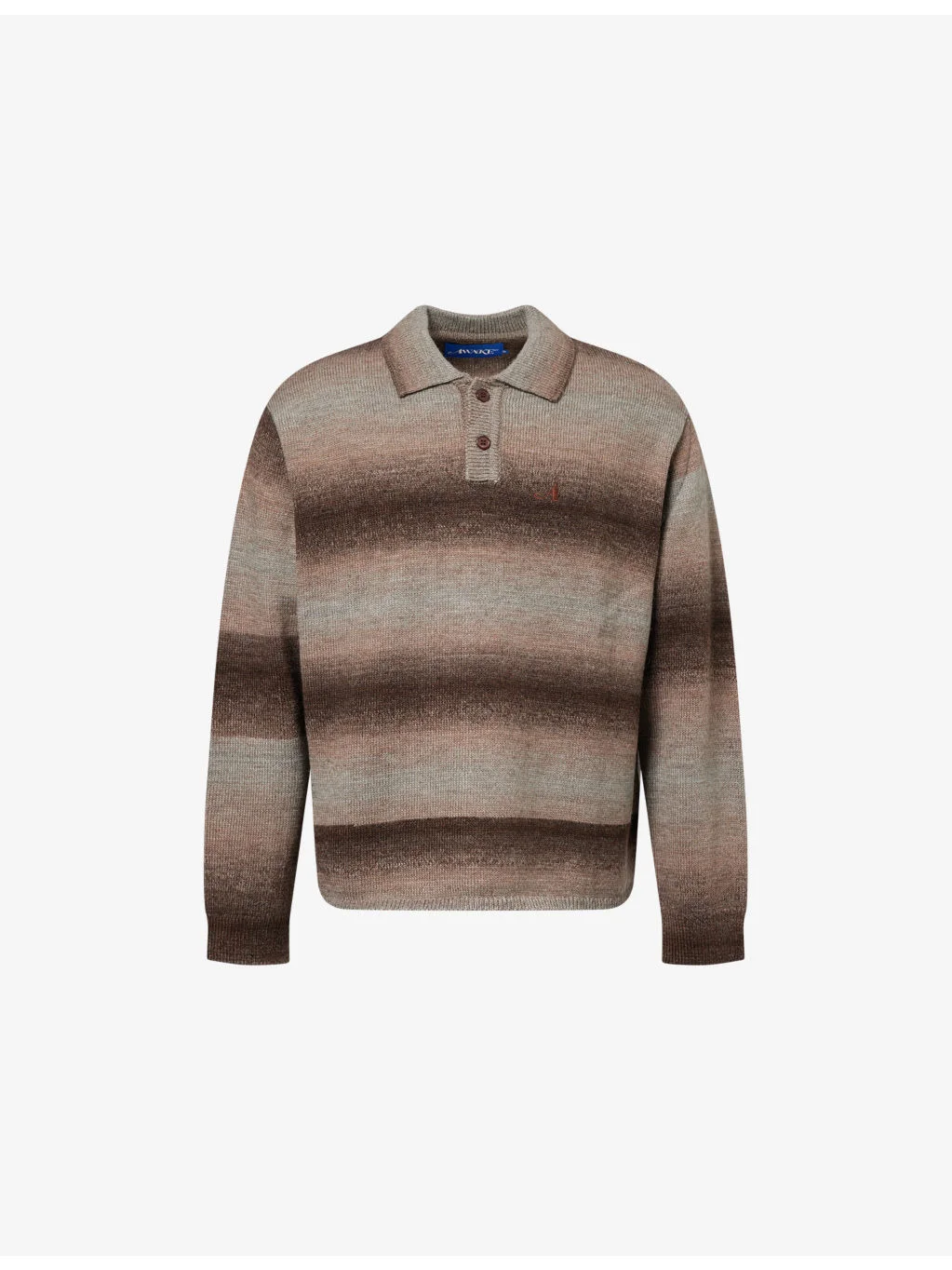 Gradient Relaxed-Fit Knitted Polo Jumper - 1