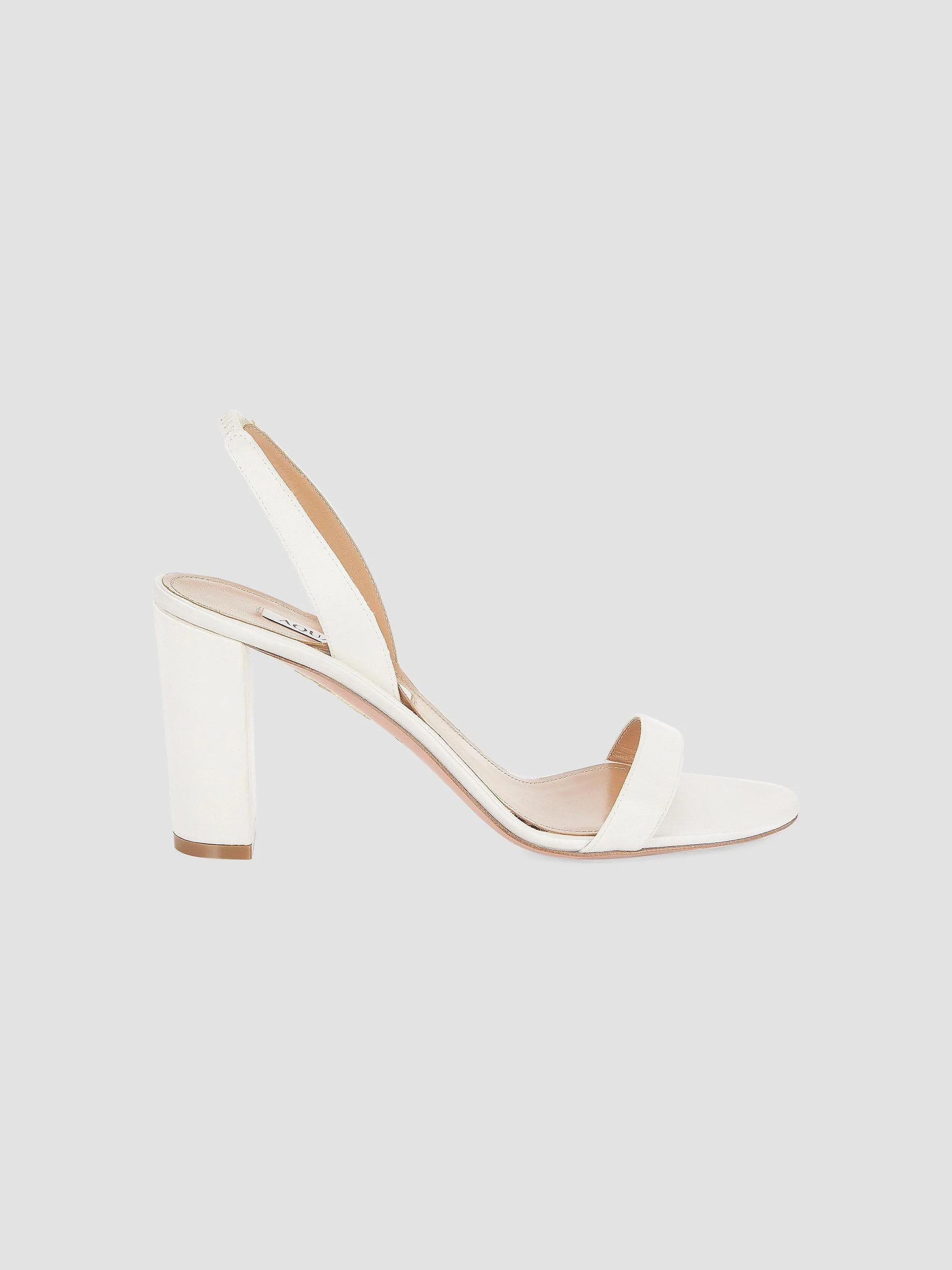 Women's So Nude Satin Slingback Sandals - White - 1