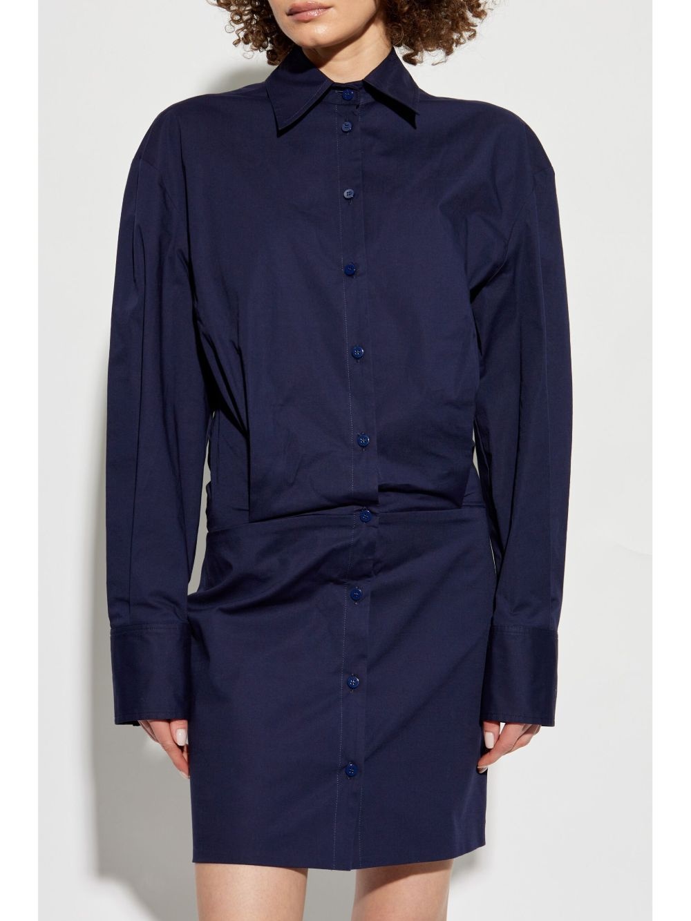 button-up mini dress - 3