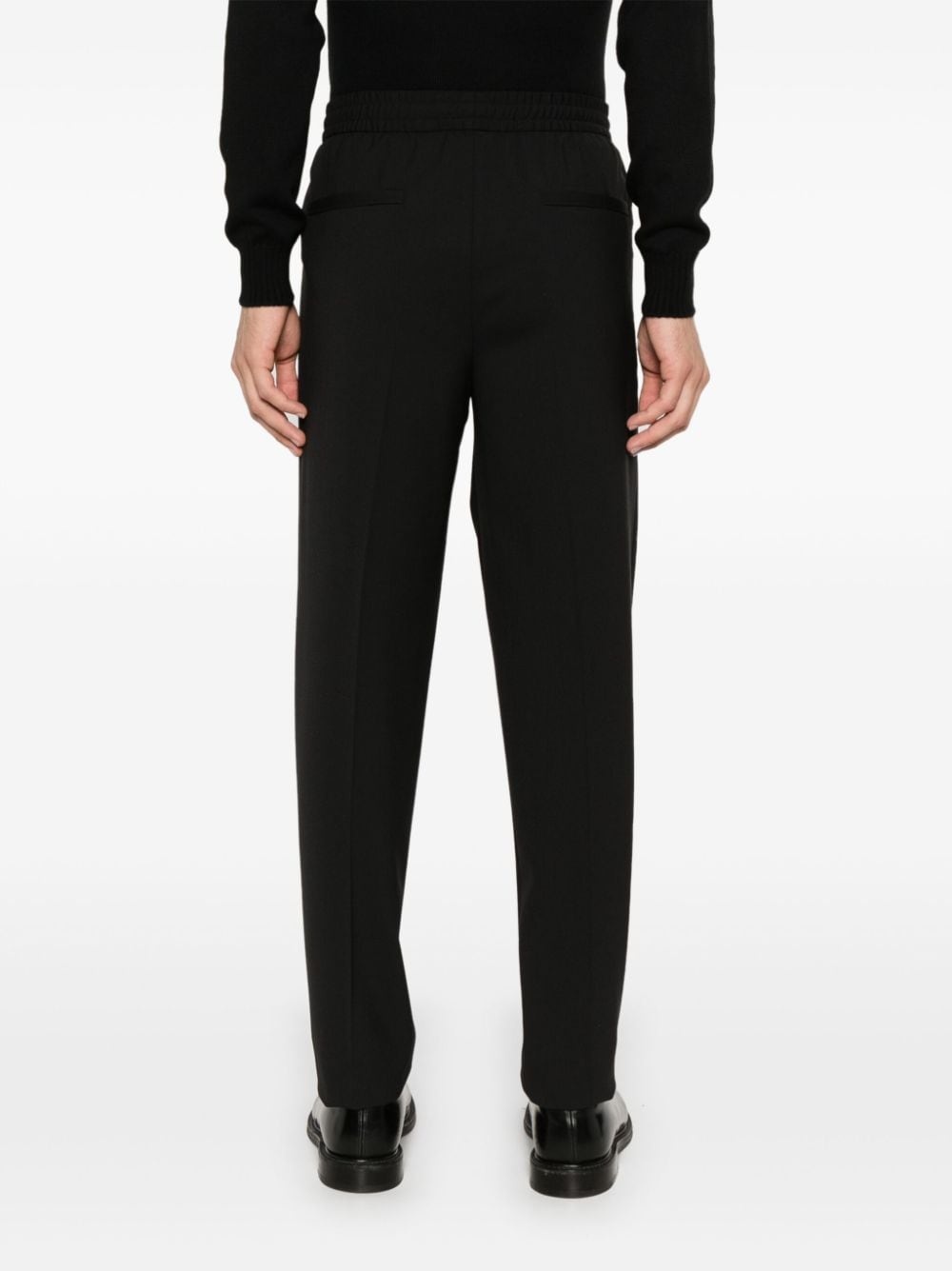 pleat-detail tapered trousers - 4