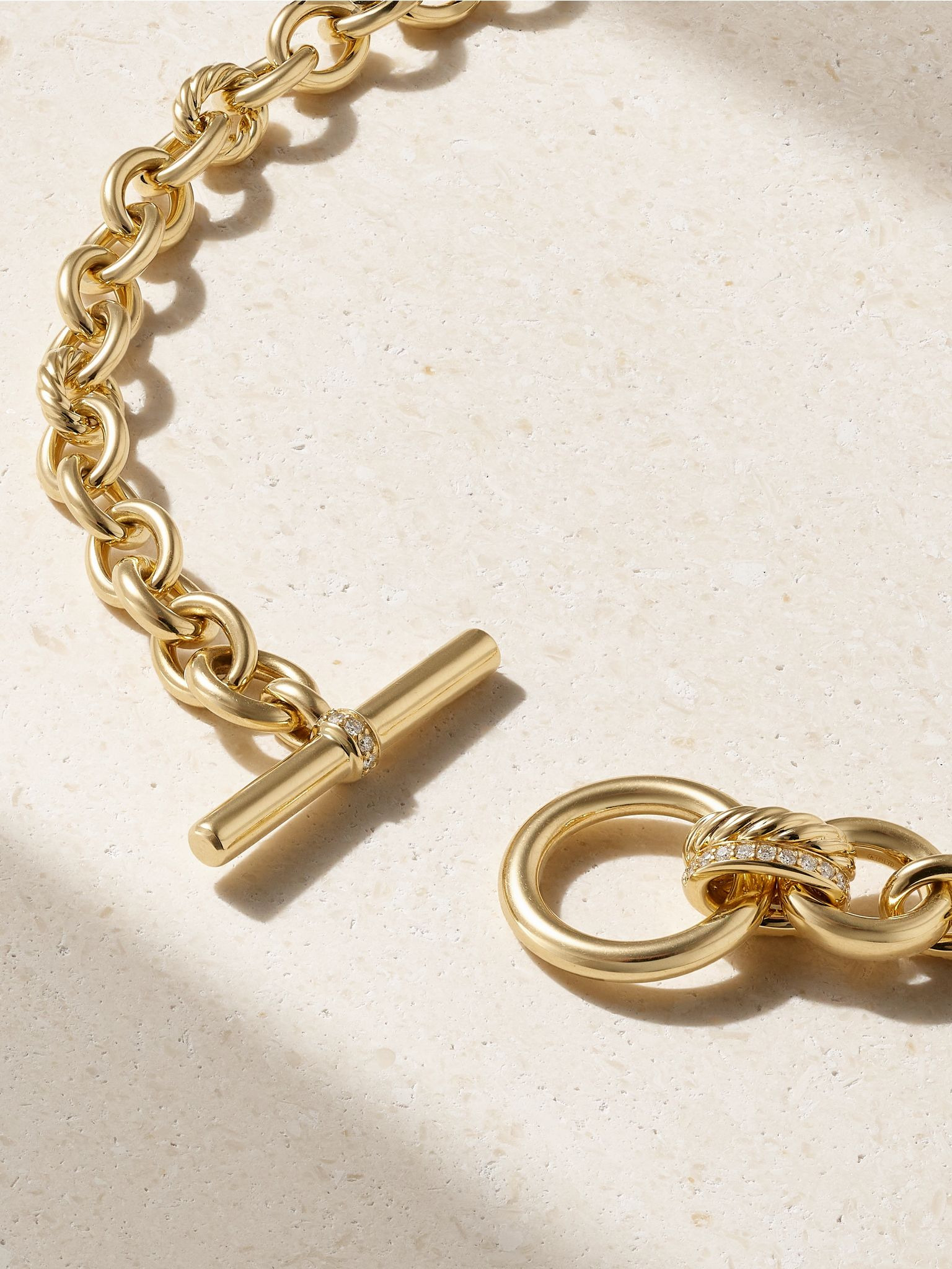 DY Mercer® 18-karat gold diamond necklace Gold - 3