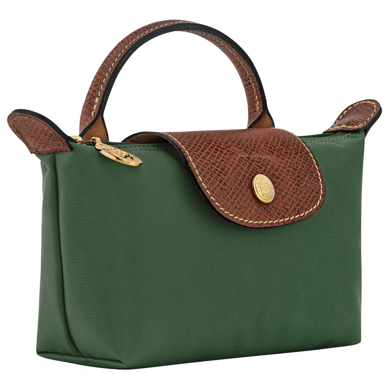 Longchamp Le Pliage Original Pouch with handle British Green - Recycled canvas outlook