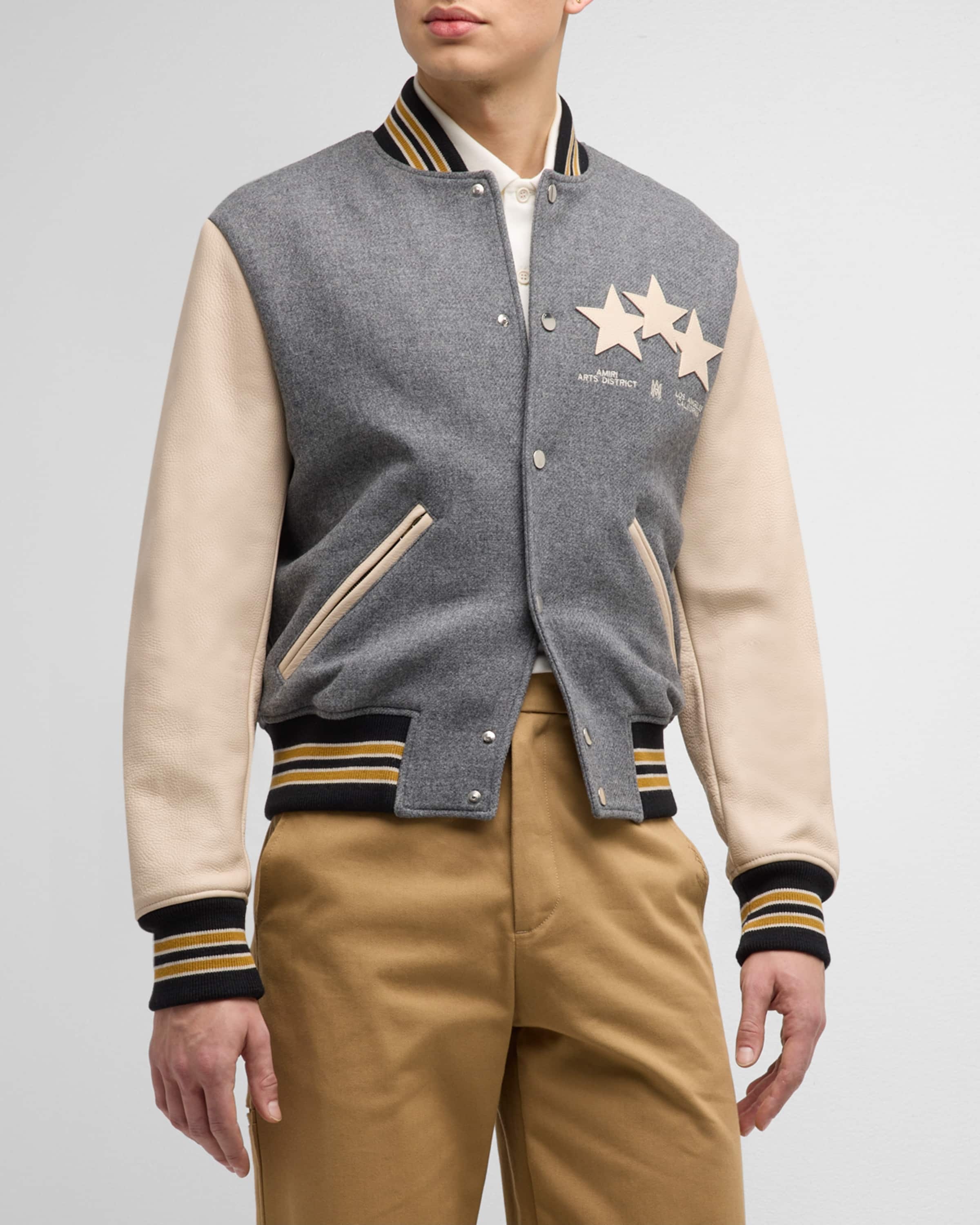 Men's Oversized Stars Varsity Jacket - 2