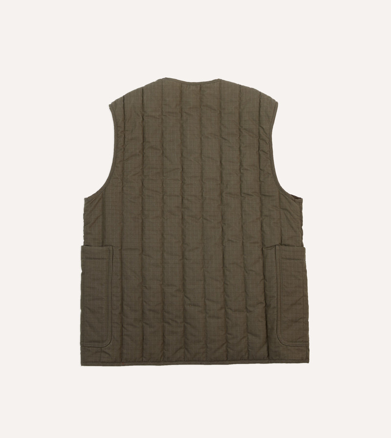 Green Ripstop Quilted Vest 7