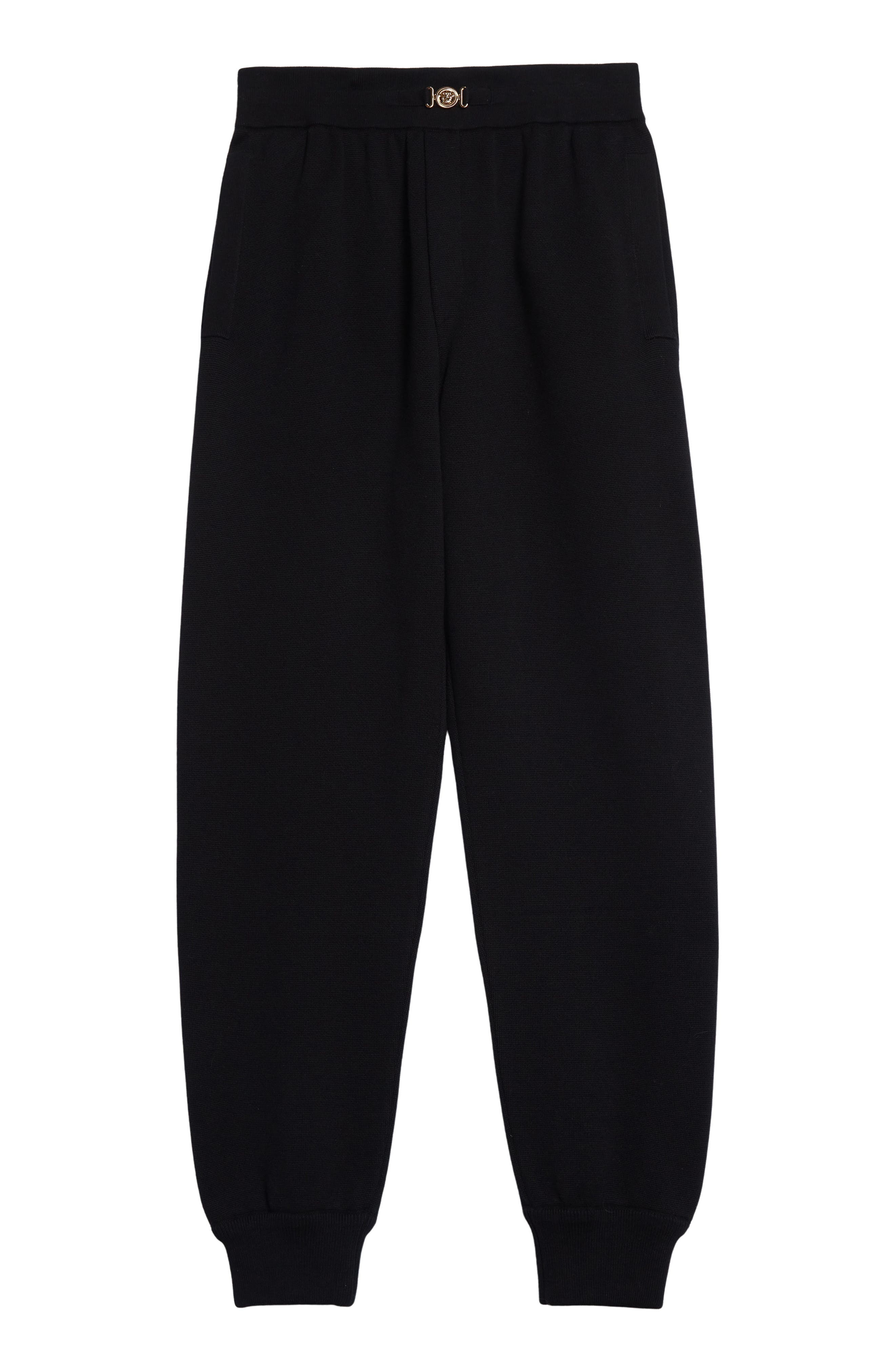Versace Medusa Biggie Cotton & Cashmere Joggers in Black at Nordstrom - 6