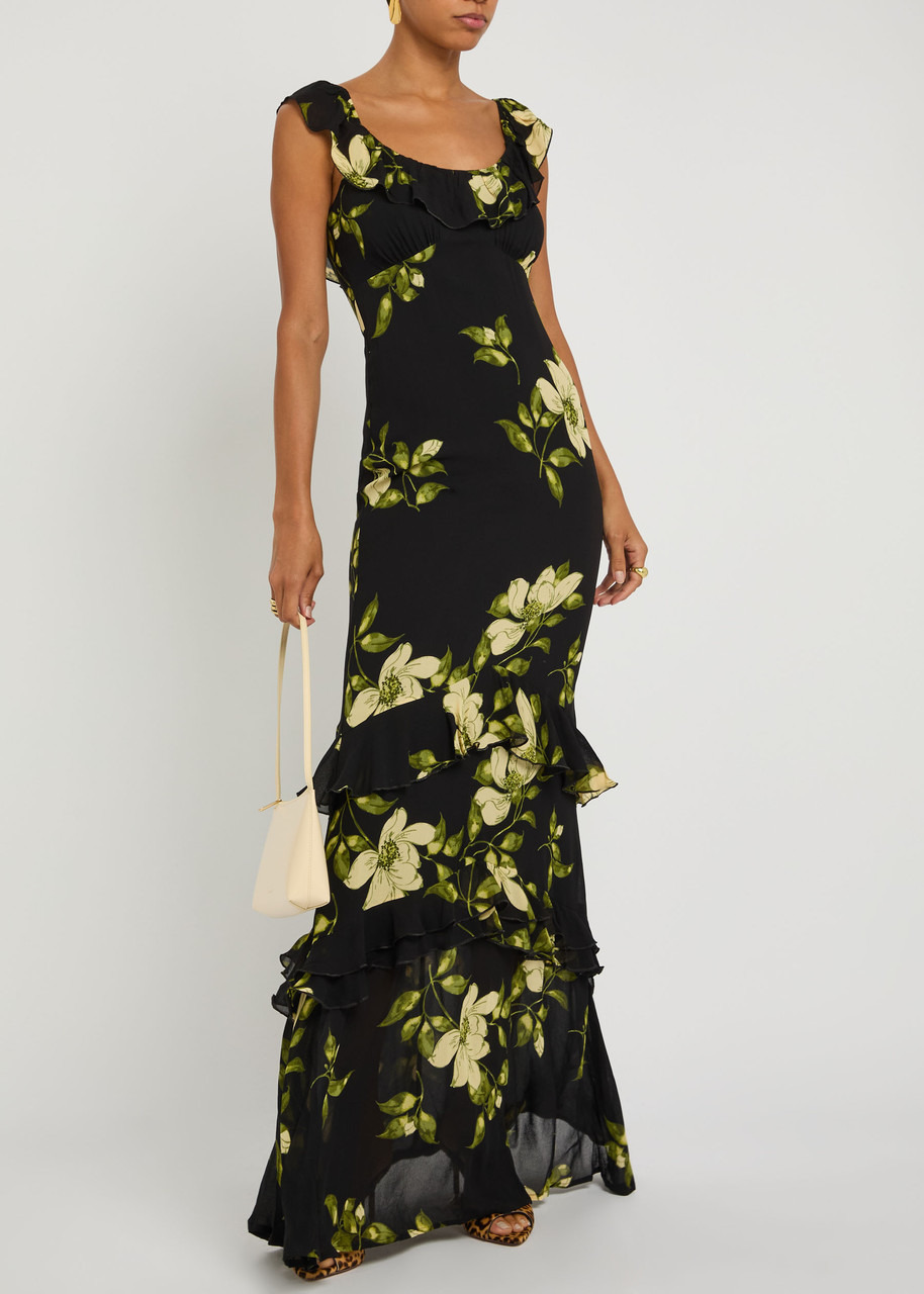 Reformation Tripoli Floral-print Silk-georgette Maxi Dress - 4