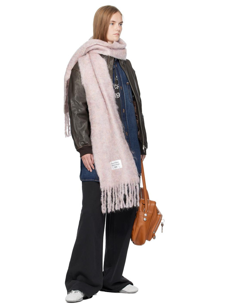 Acne Studios Pink Mohair & Wool Scarf outlook