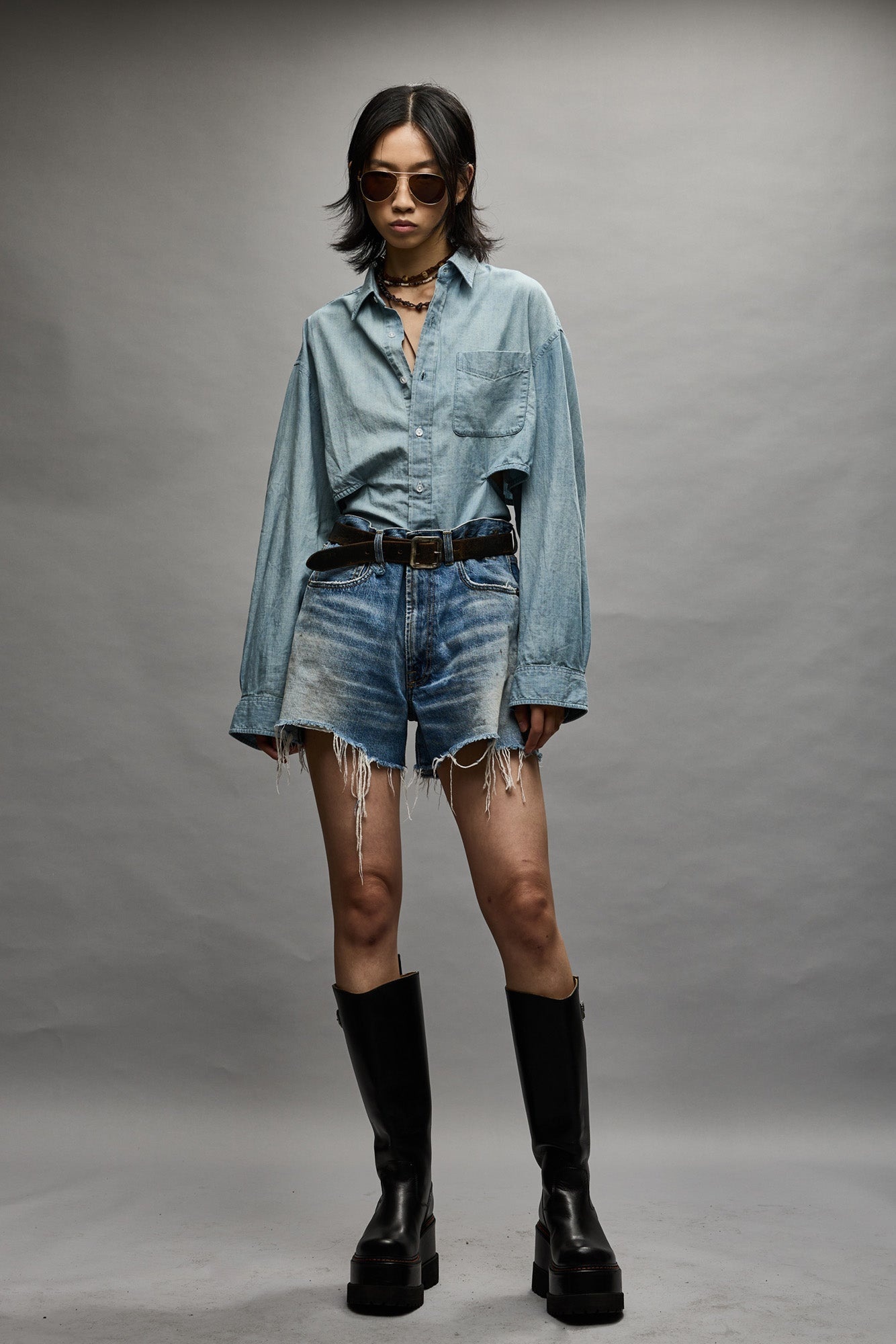 OPEN BACK SHIRT - VINTAGE BLUE - 3
