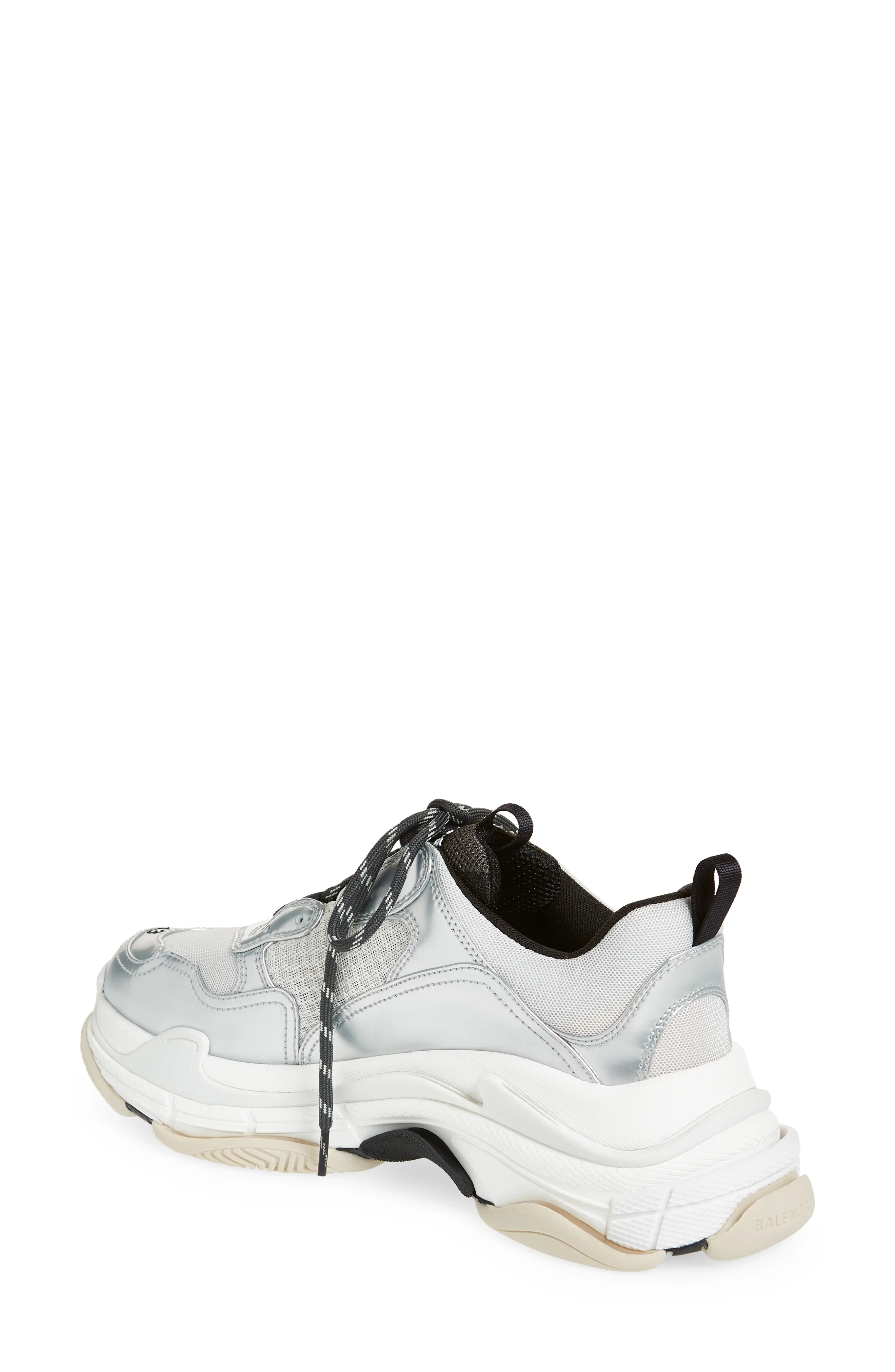 BALENCIAGA Triple S Sneaker in Black White Silver nordstrom REVERSIBLE