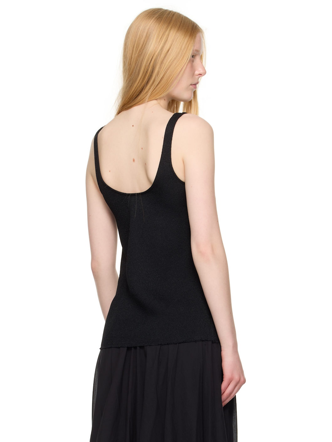 Black Sablé Tank Top - 3