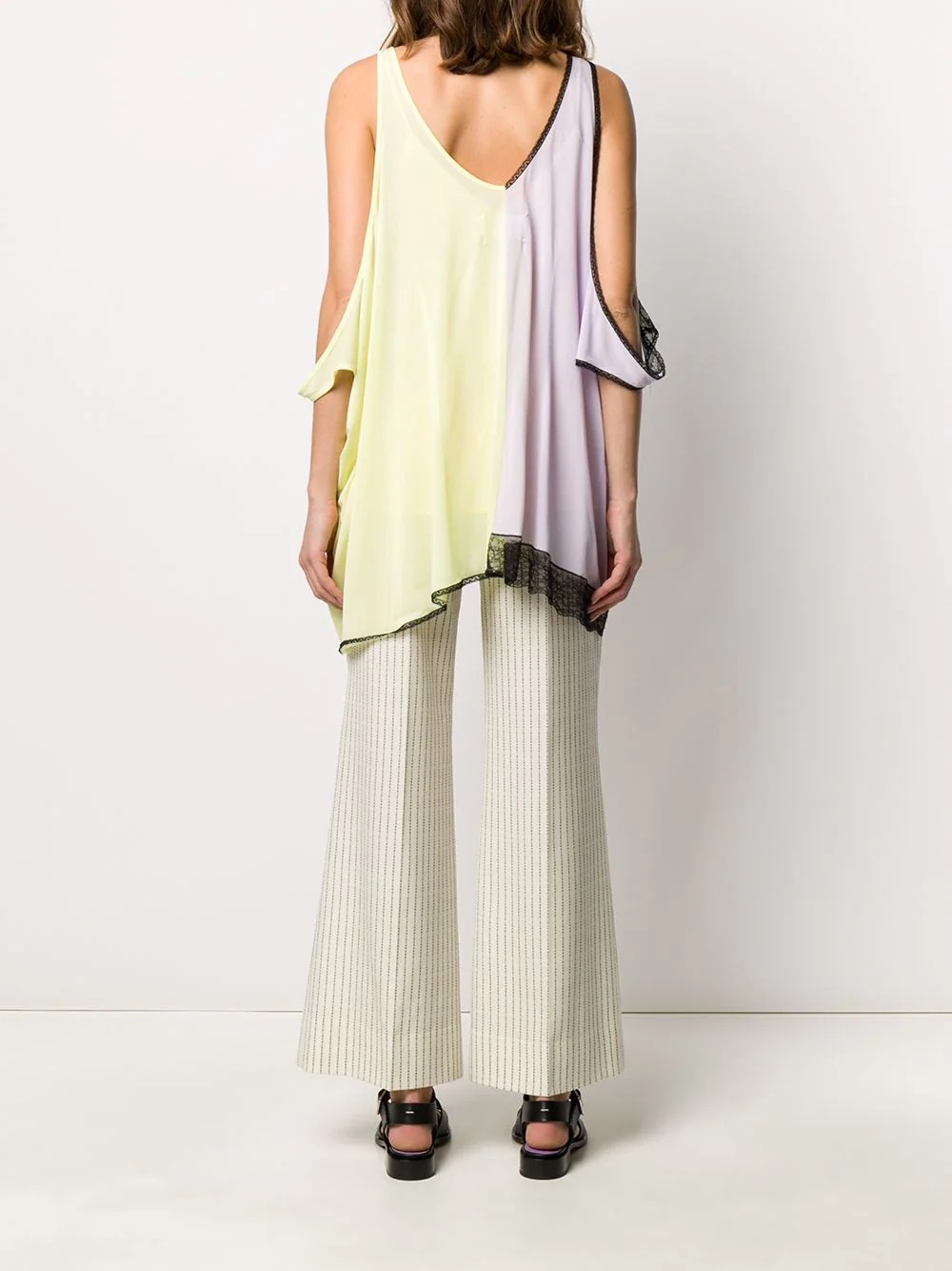 asymmetric panelled vest top - 4