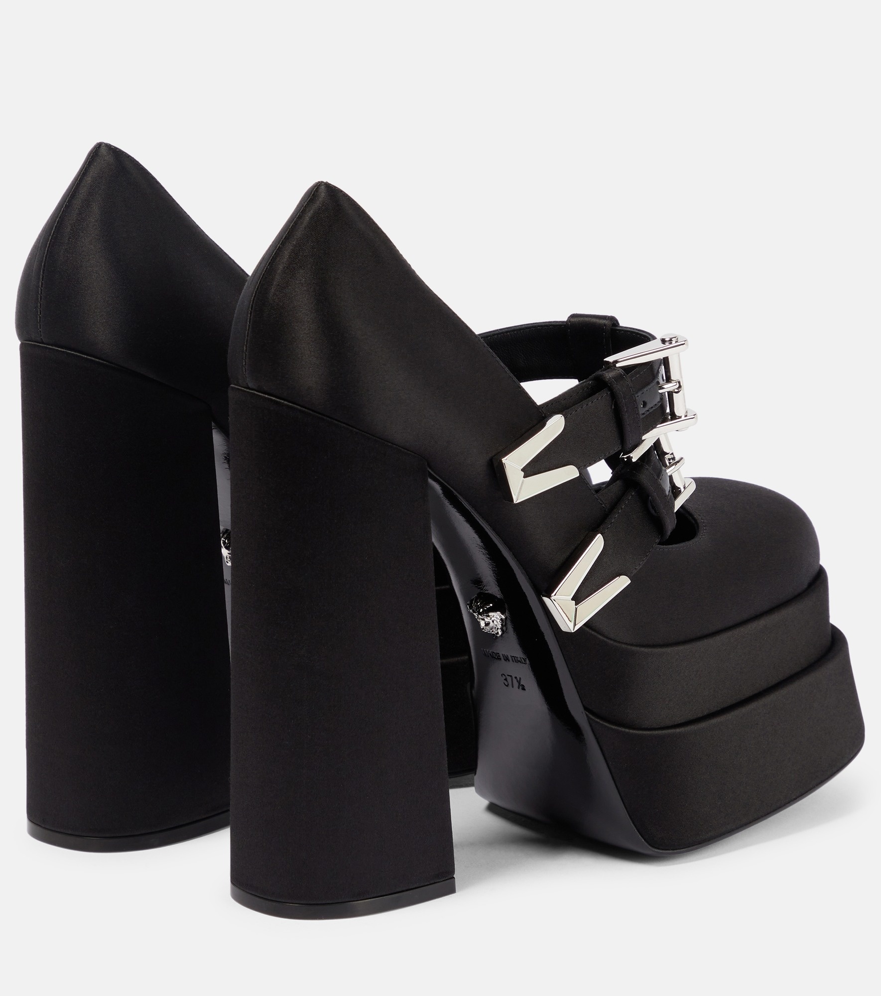 Medusa Aevitas satin platform pumps - 3