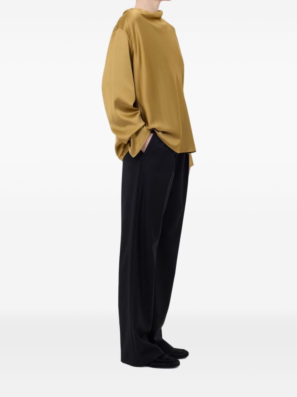 draped blouse - 3