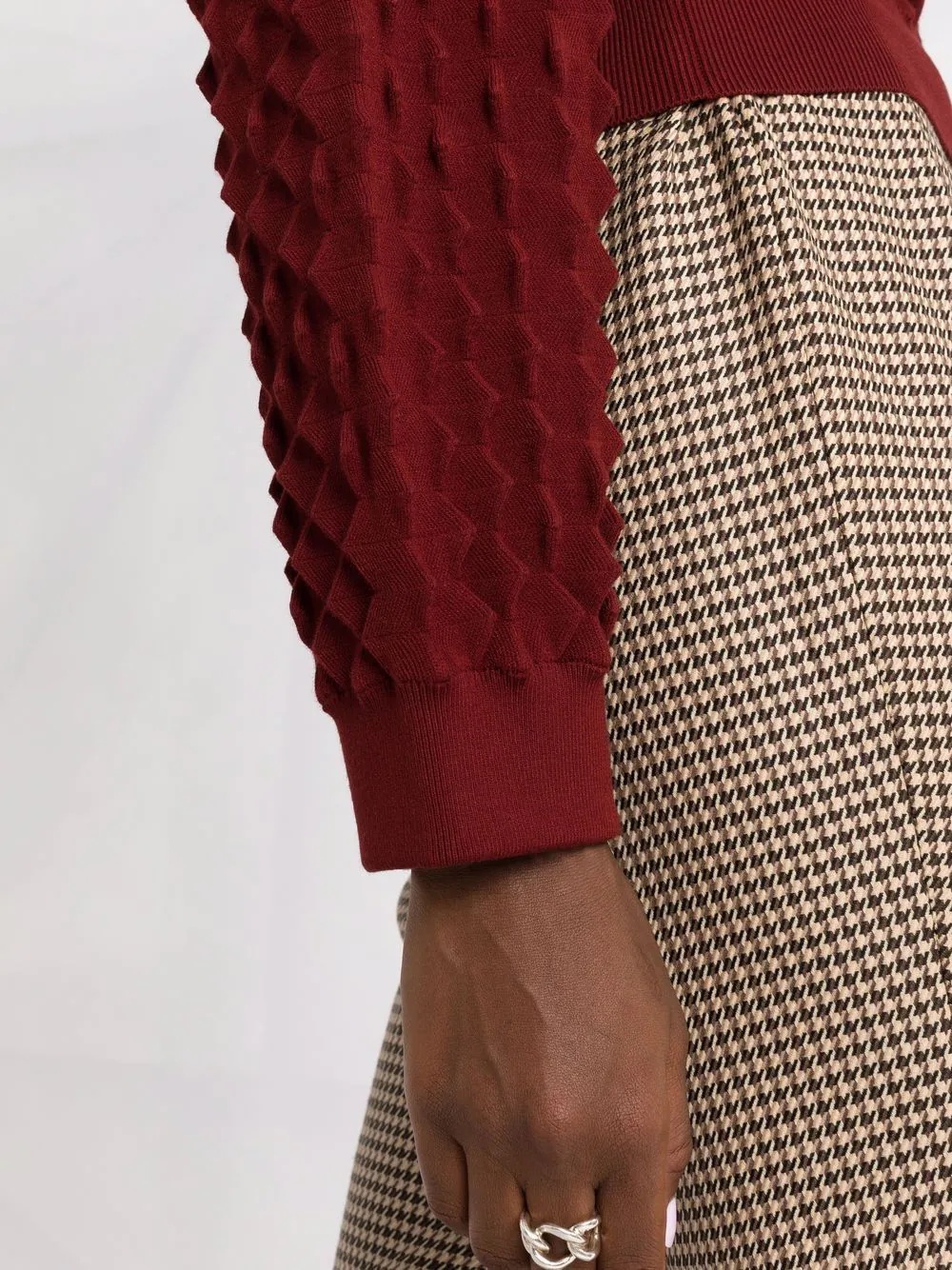 knitted drawstring hoodie - 5