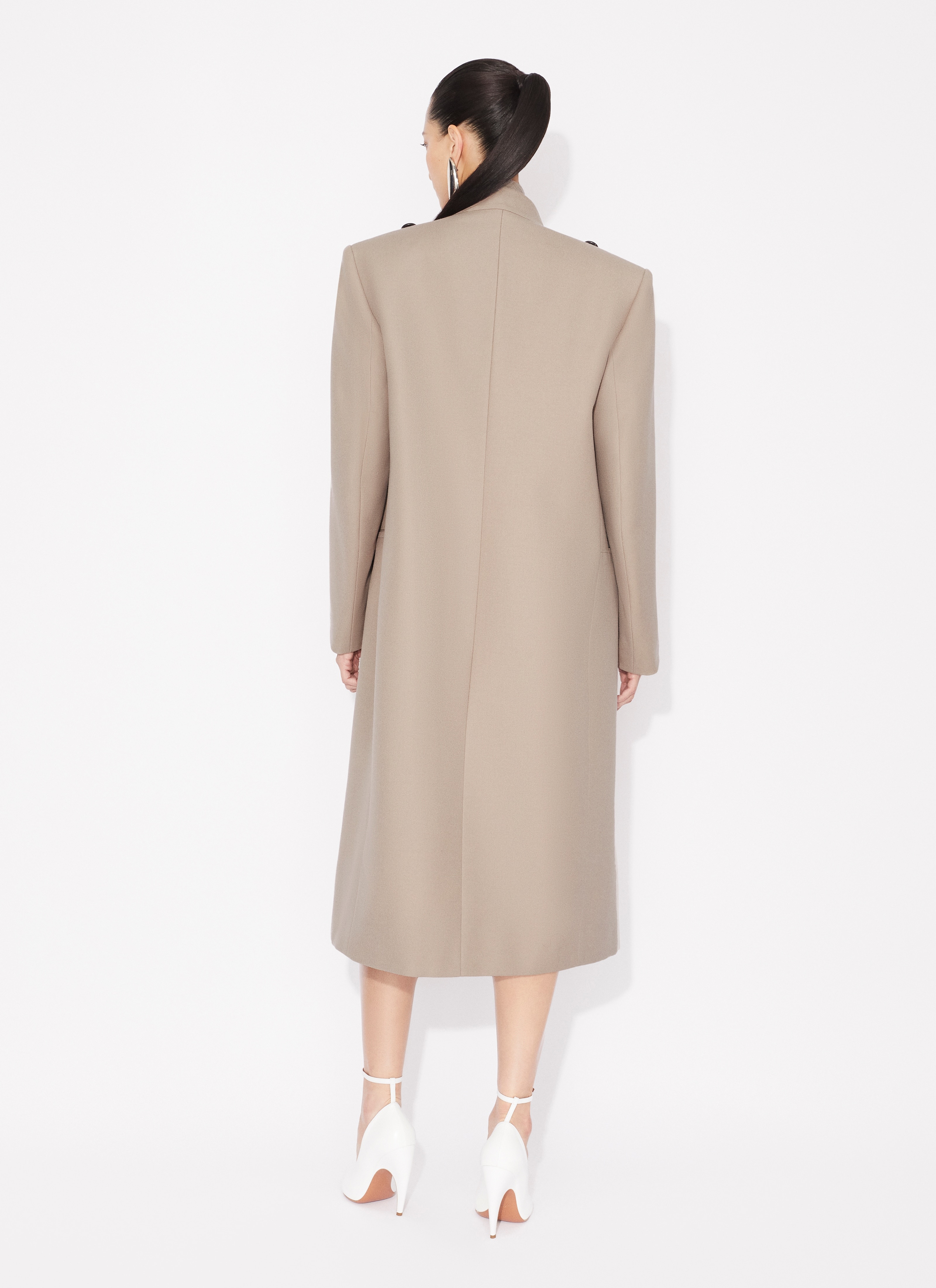 WOOL LARGE COAT - 3