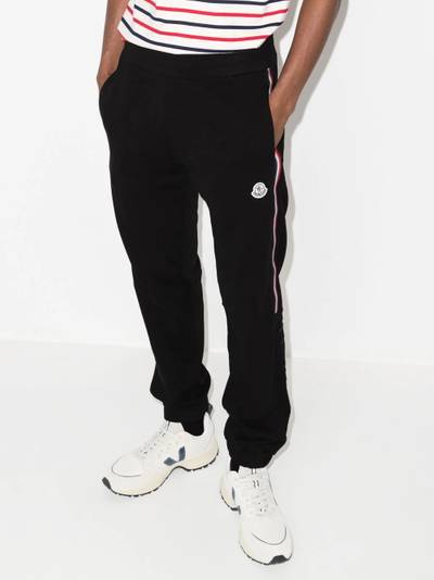 Moncler logo patch track pants outlook