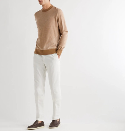 Loro Piana Roadster Striped Cashmere-Jacquard Sweater outlook