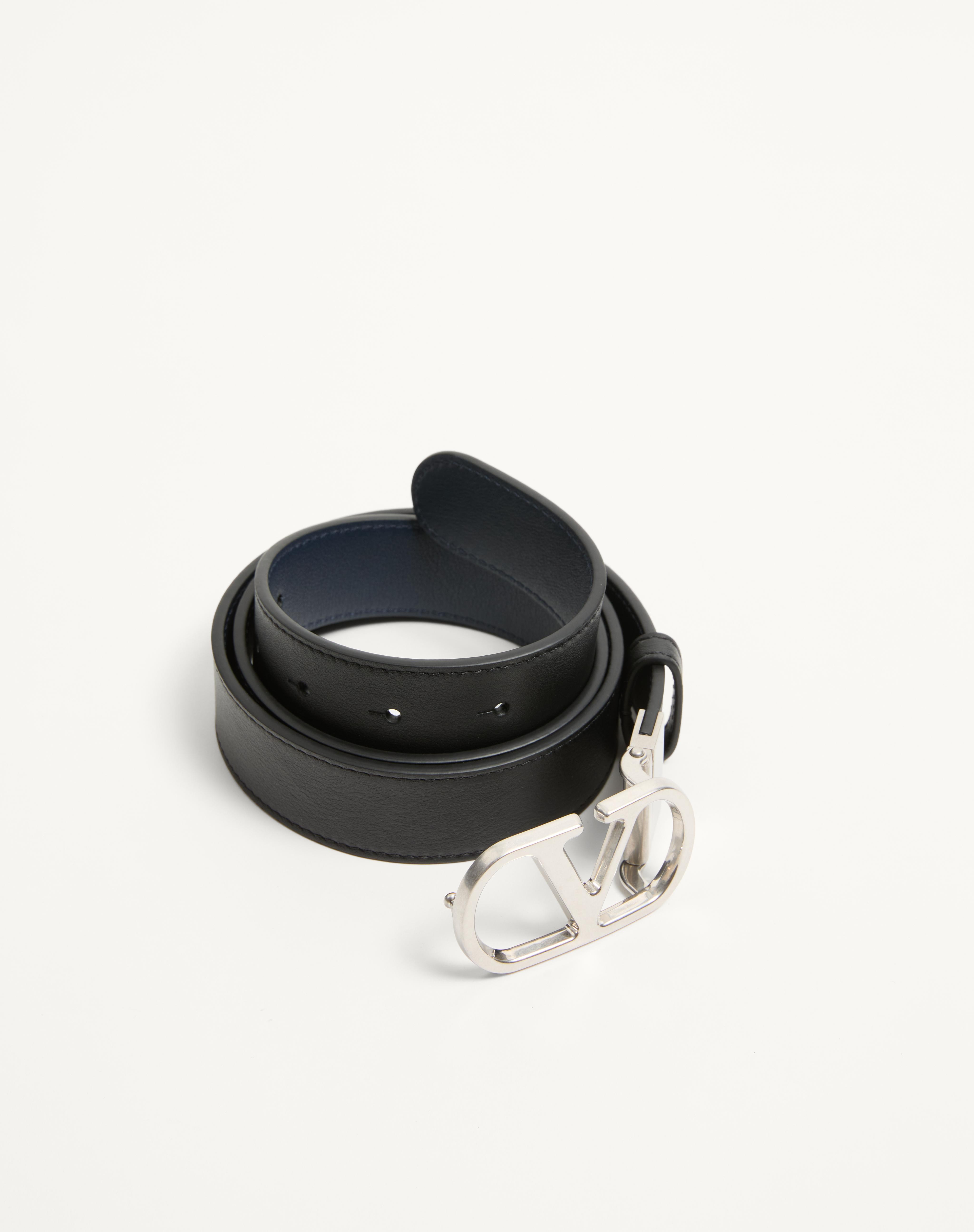VLOGO SIGNATURE REVERSIBLE SHINY CALFSKIN BELT 30 MM - 3