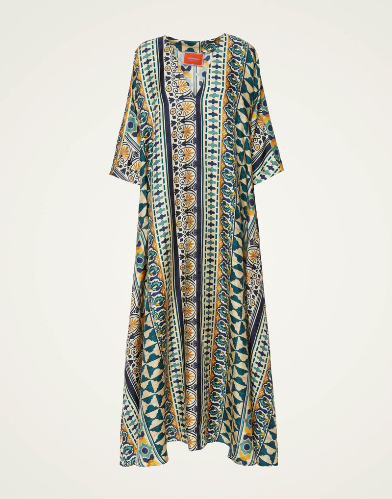 Muumuu geometric-print 맥시 드레스 - 1