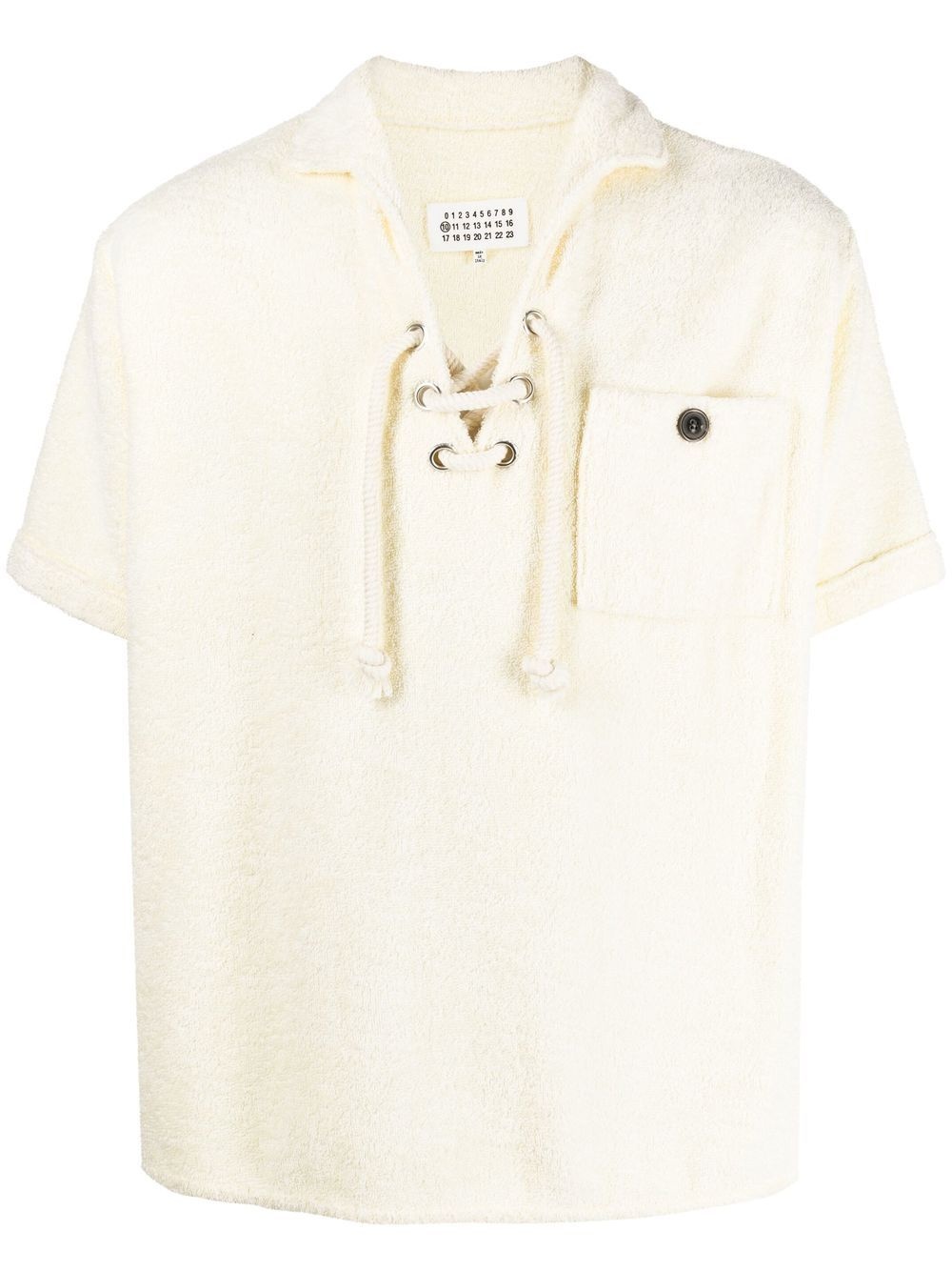 tie-front polo shirt - 1