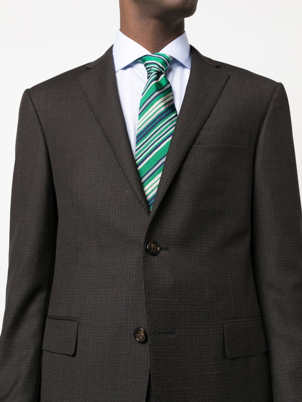 single-breasted virgin wool suit - 5