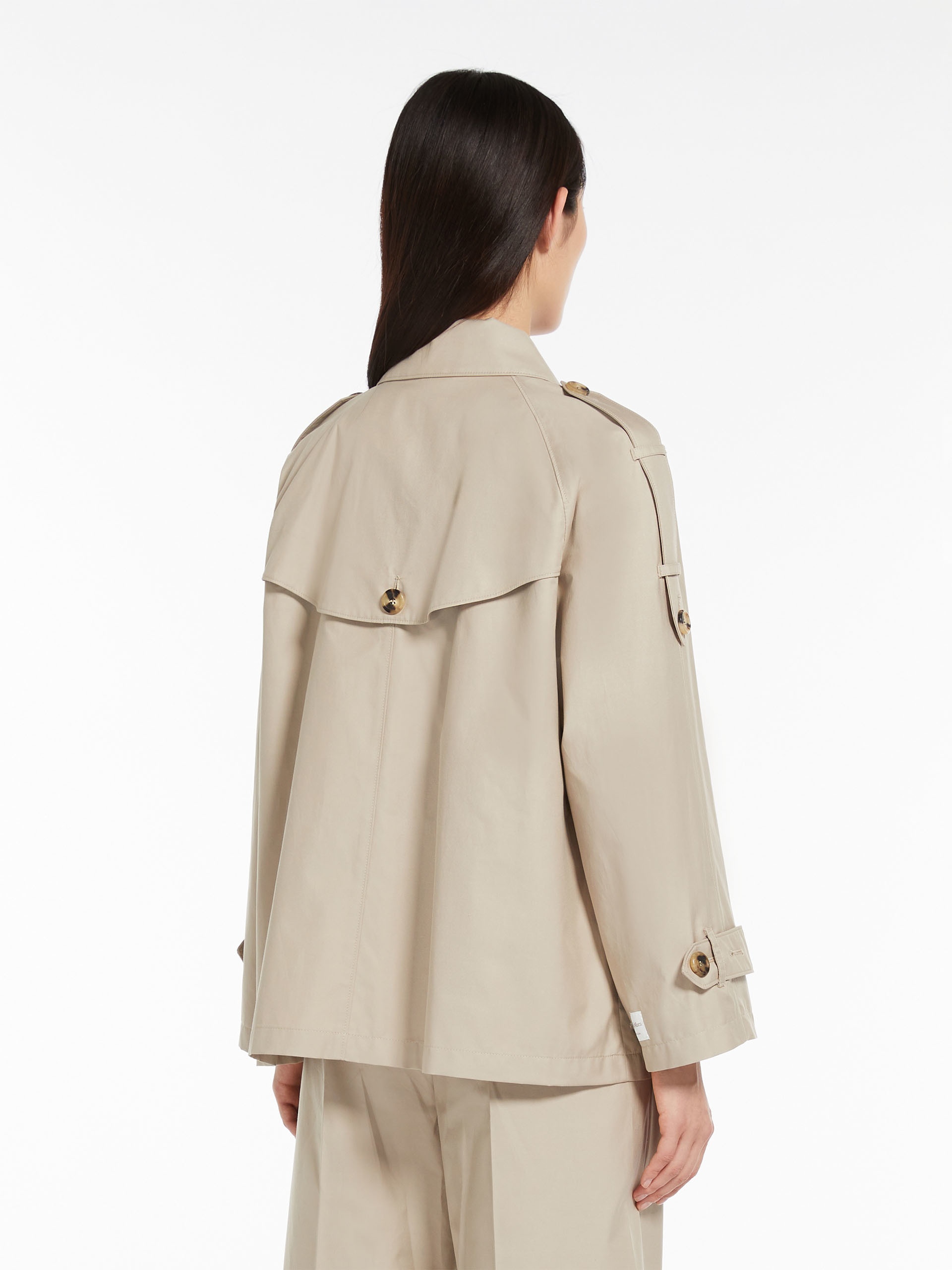 DTRENCH Double-breasted trench coat in water-resistant cotton twill - 4