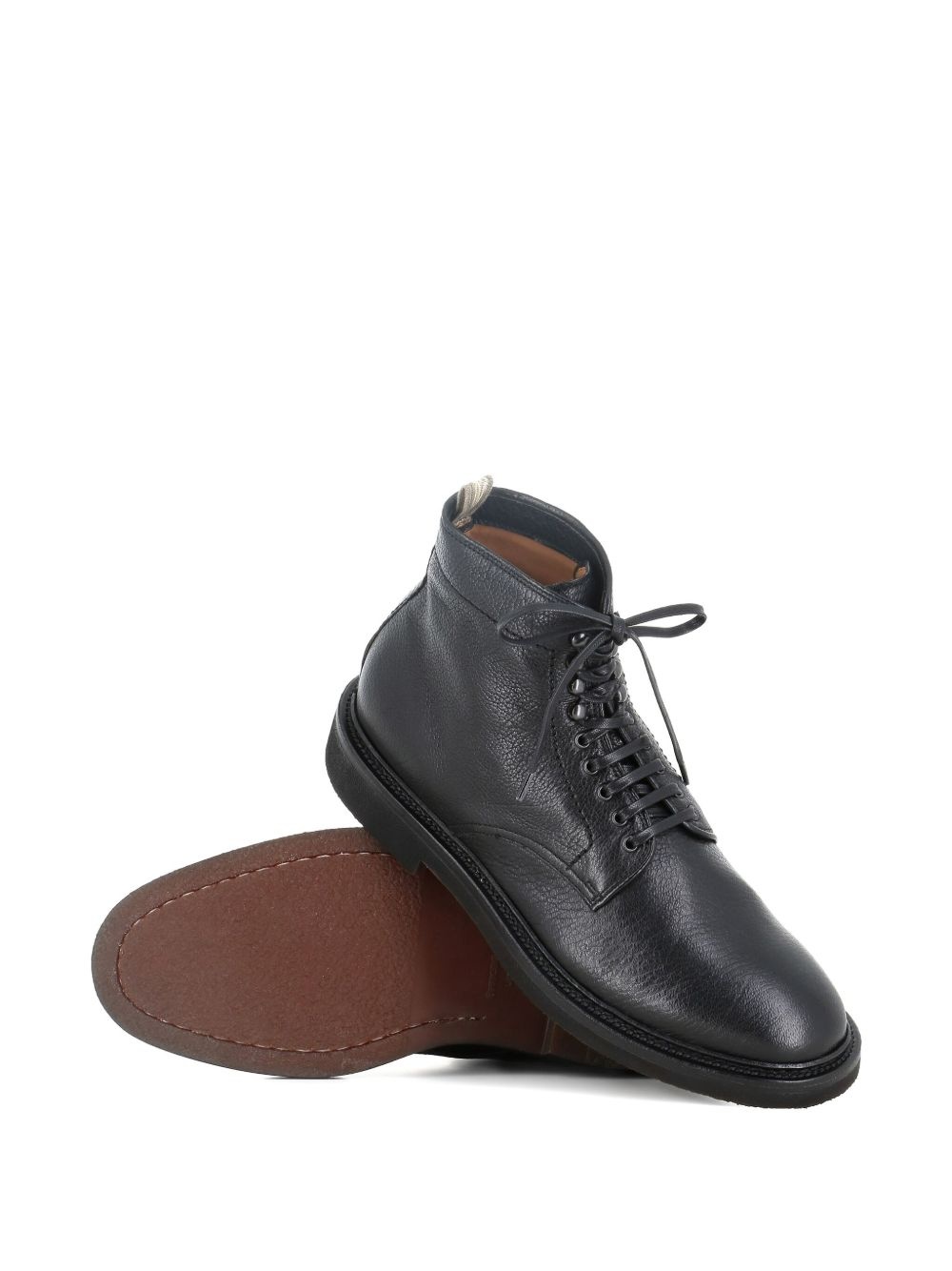 leather lace-up boots - 5