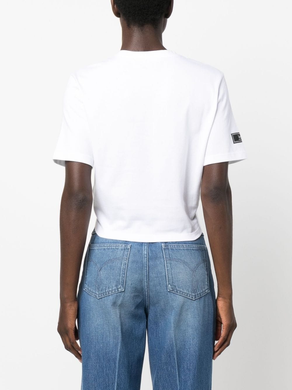 Safety Pin cropped T-shirt - 4