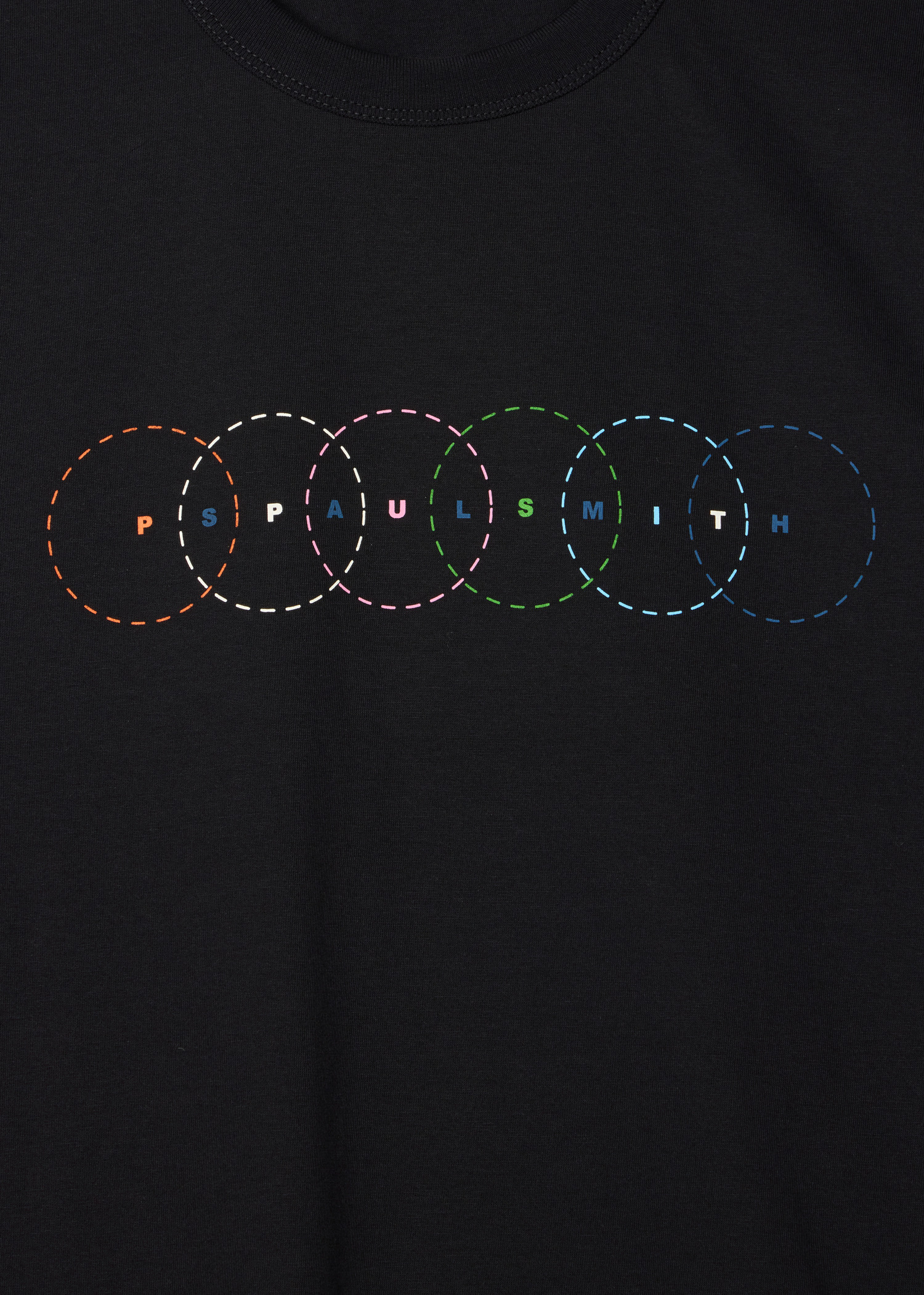 Black Multi Circles Print T-Shirt - 2