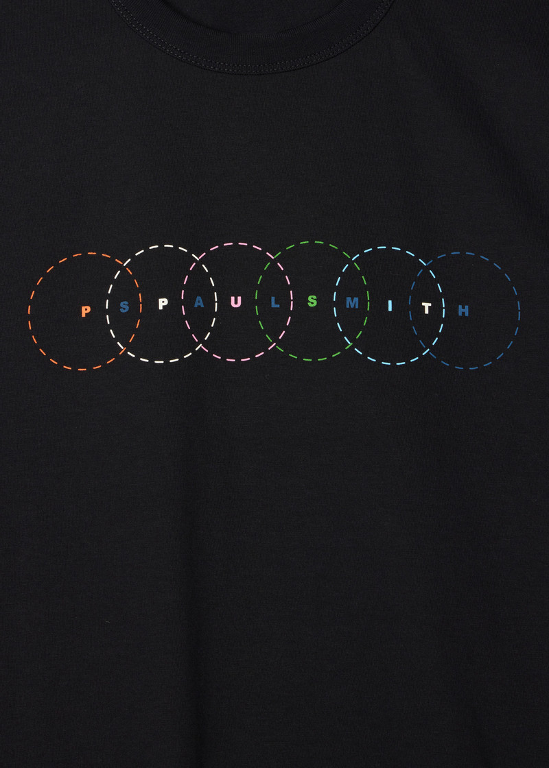 Paul Smith Black Multi Circles Print T-Shirt outlook