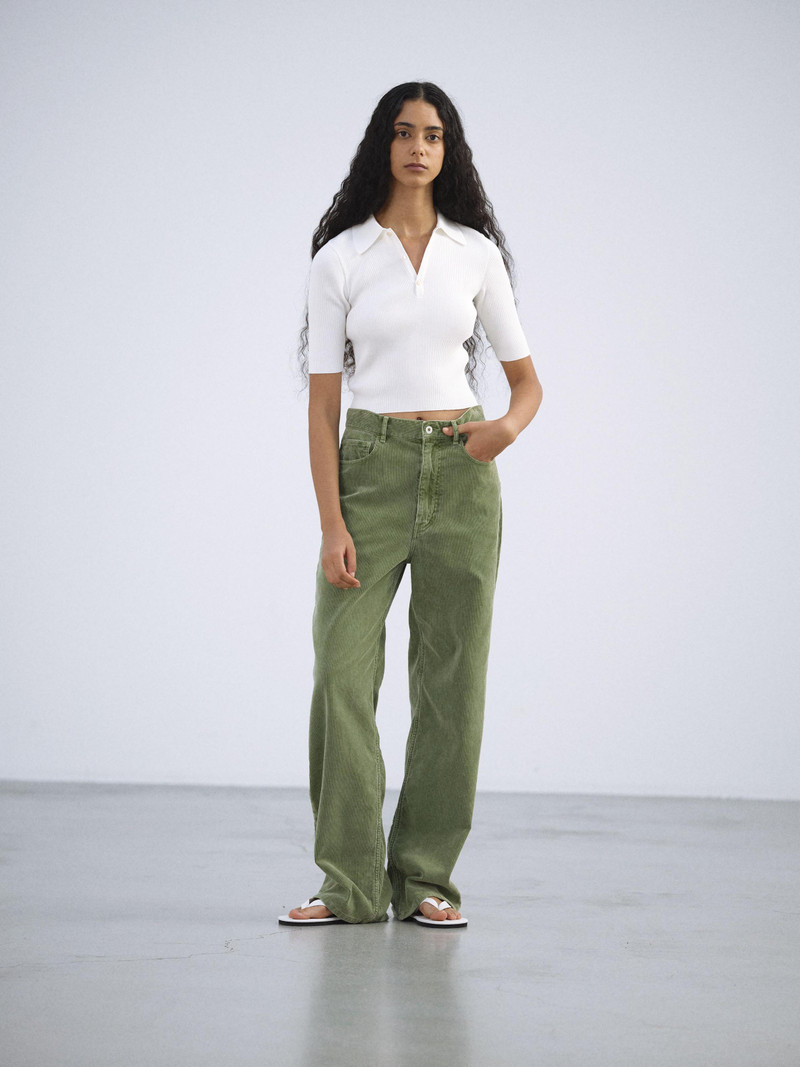 AURALEE GARMENT-DYED FINX CORDUROY 5P WIDE PANTS outlook